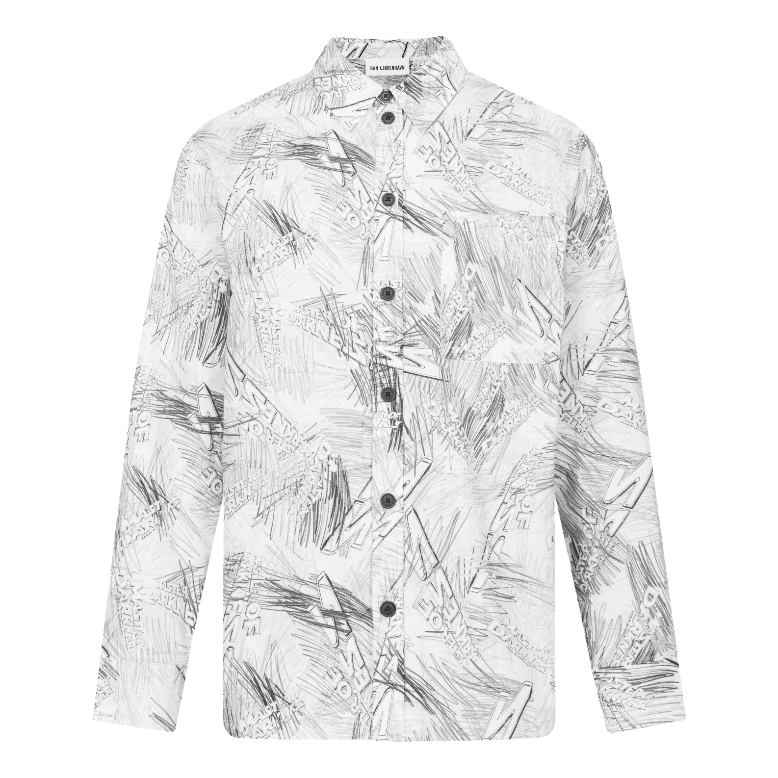 Han Kjobenhavn Boxy Shirt Long Sleeve Black White