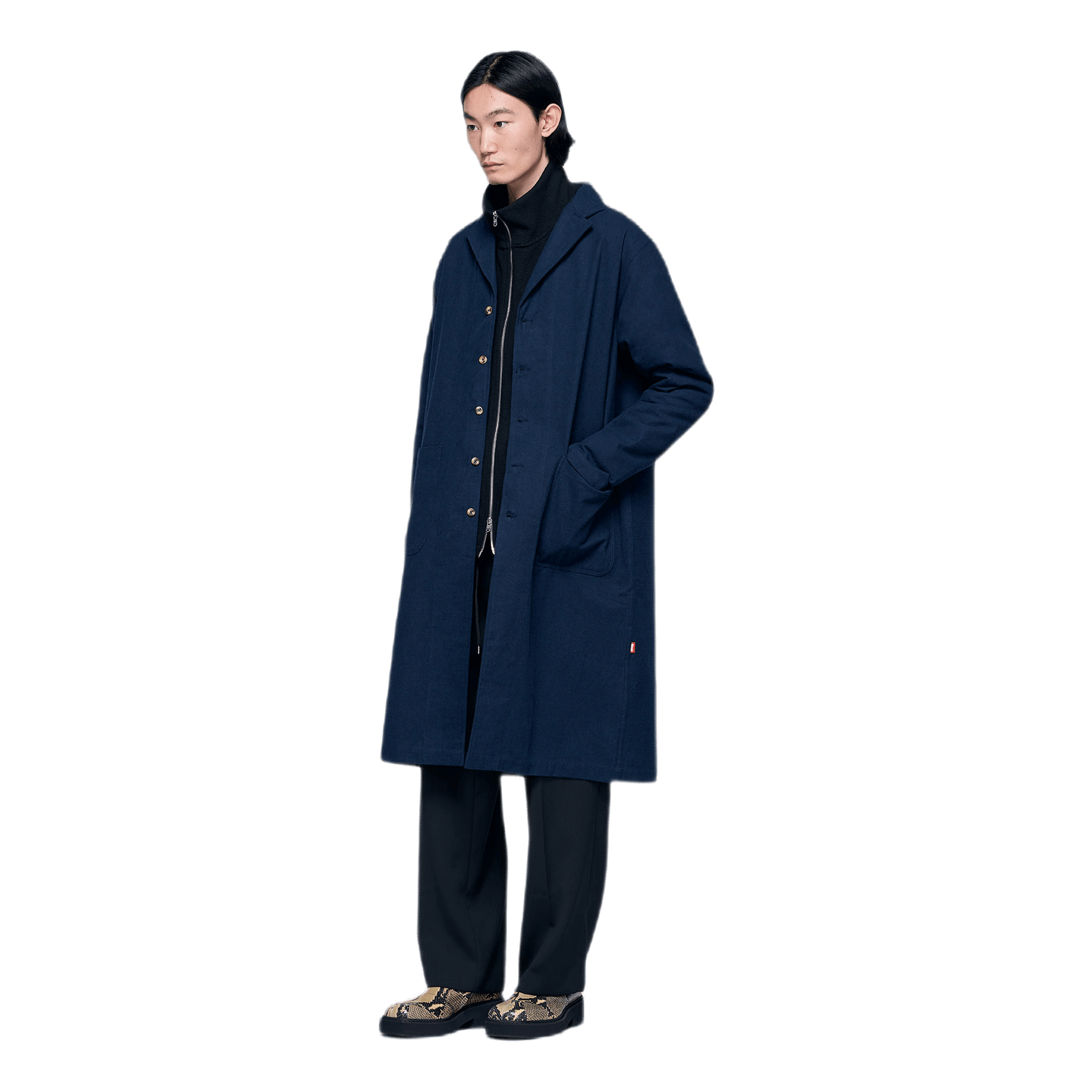 Blue Cotton Coat Blue