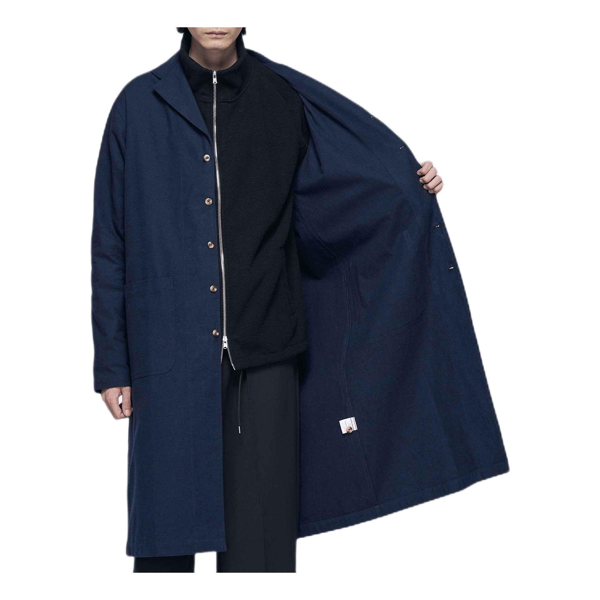 Blue Cotton Coat Blue