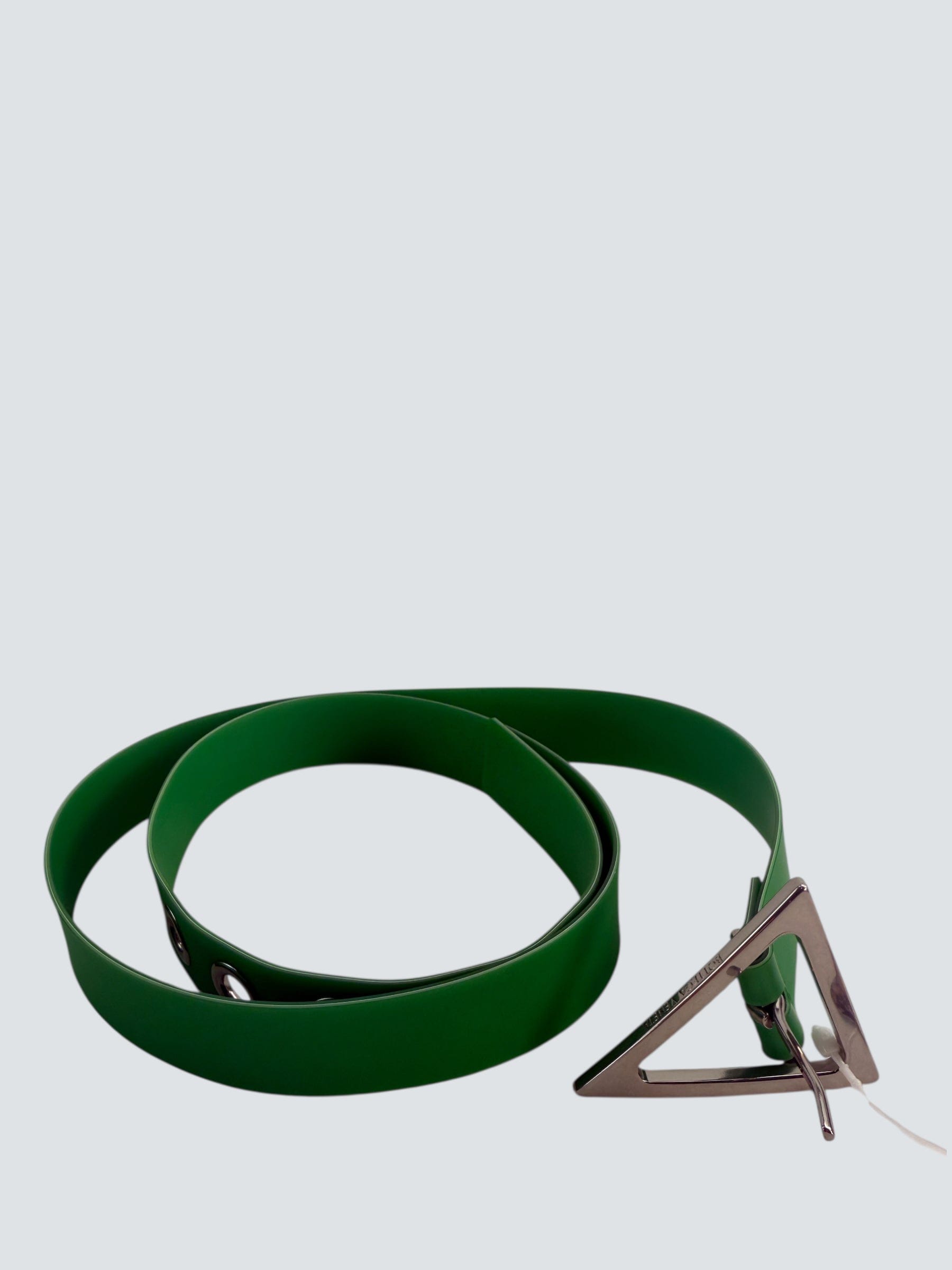 Bottega Green Rubber Belt 34"/85 cm