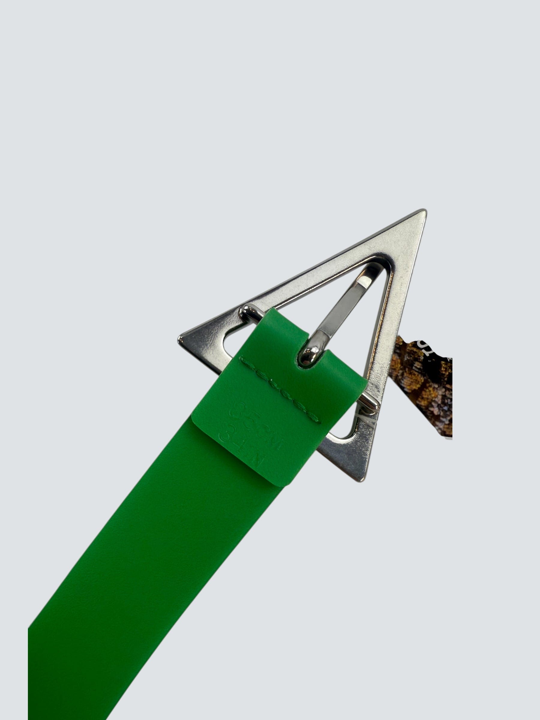 Bottega Green Rubber Belt 34"/85 cm