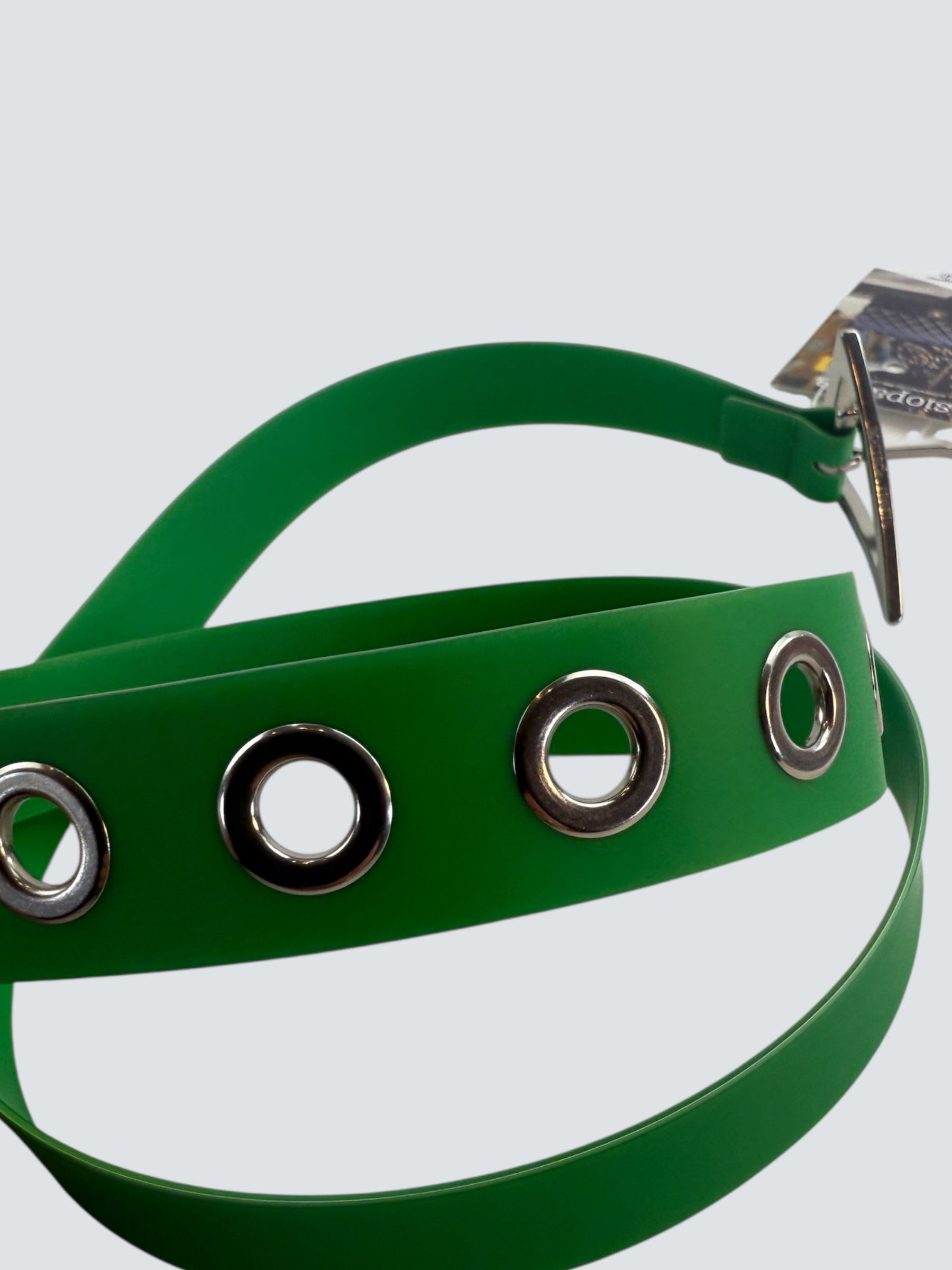 Bottega Green Rubber Belt 34"/85 cm