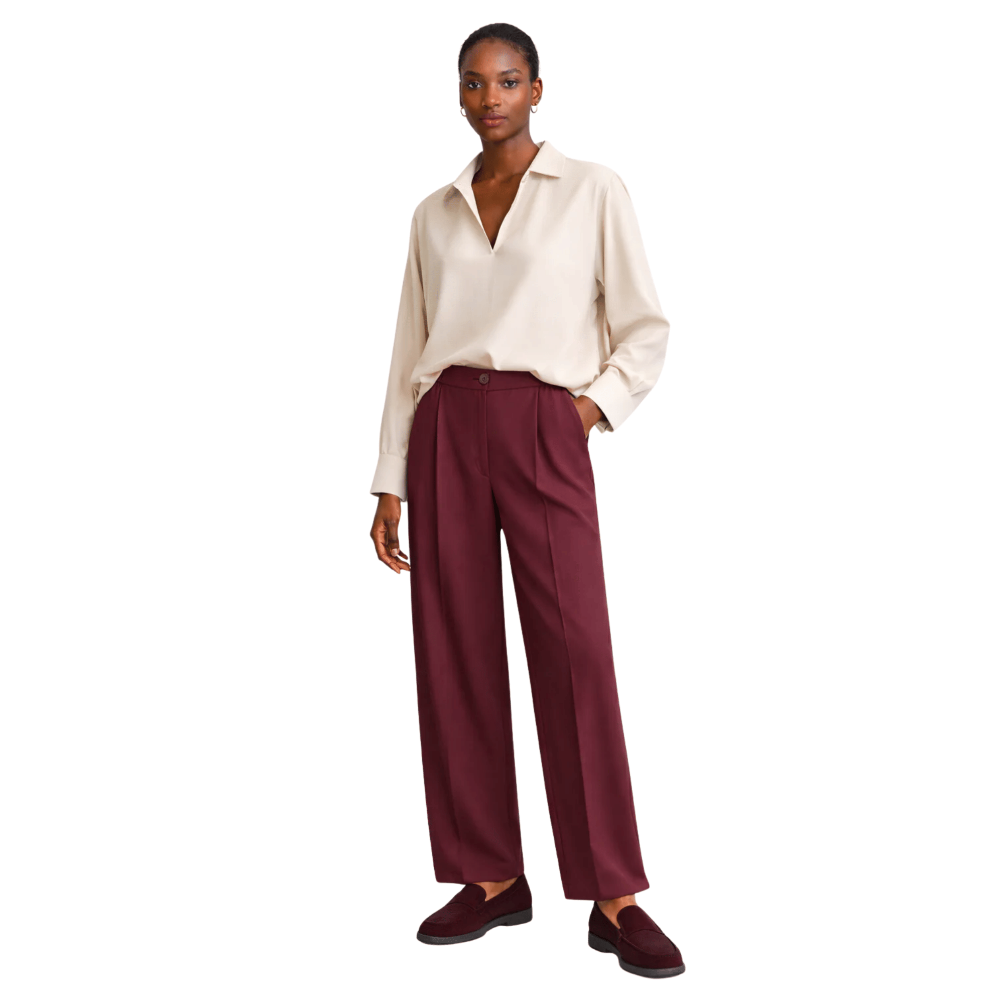 Essentials5ive FRONT PLEATED PANTS (بنطلون) AIKA