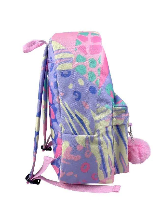 JUST HYPE Iconic Backpack - Multi Pastel Prints for Women | Best Price UAE