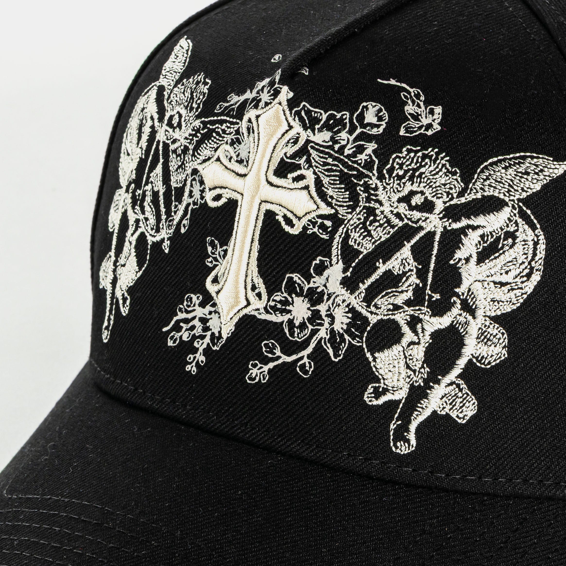 Original SIN Angels Snapback Mens Hat (Black/Cream)
