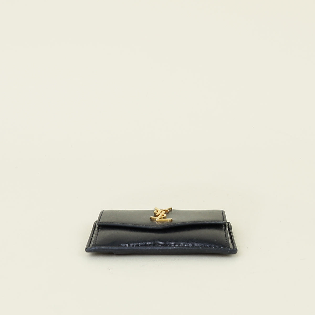 YSL Black Uptown Flap Card Case
