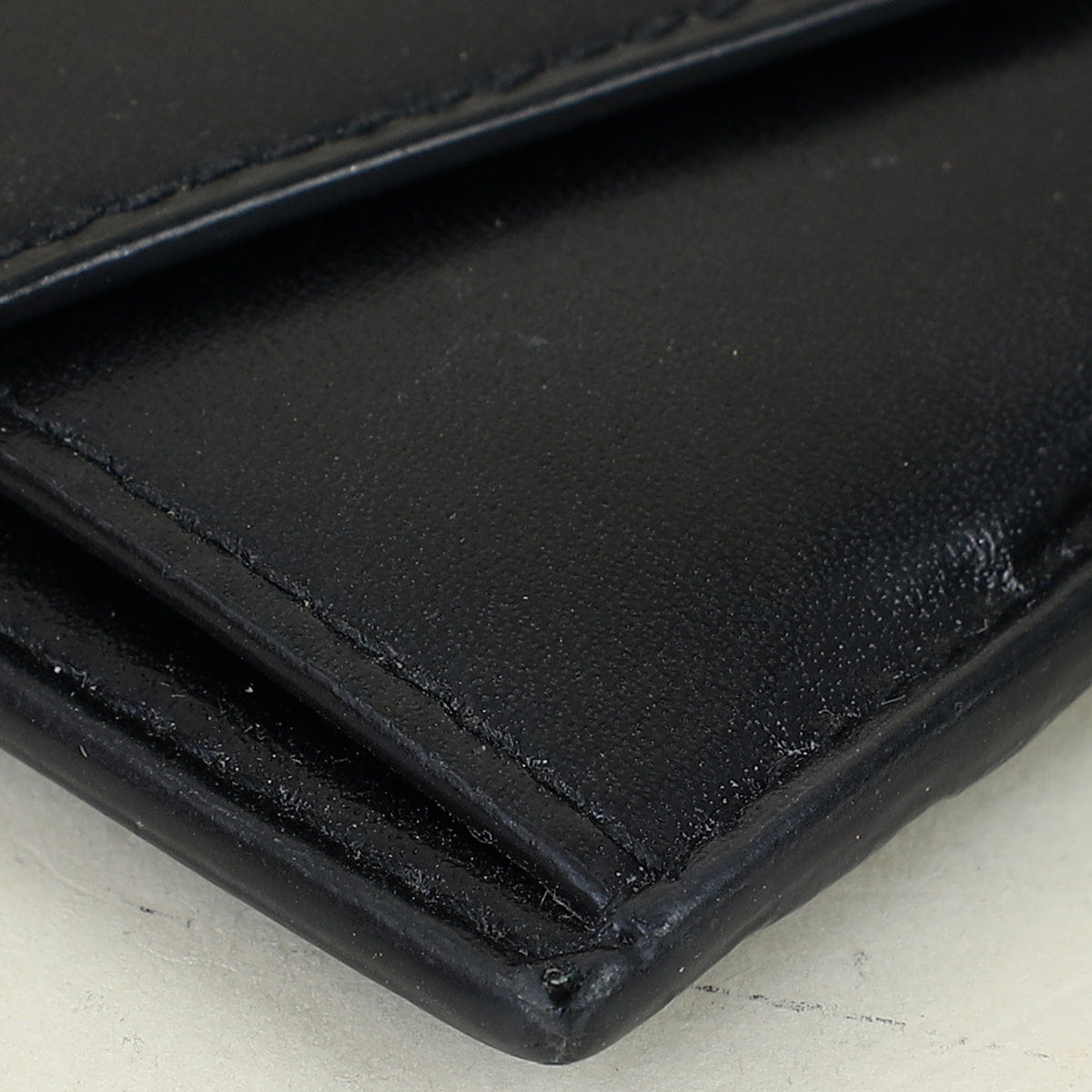 YSL Black Uptown Flap Card Case