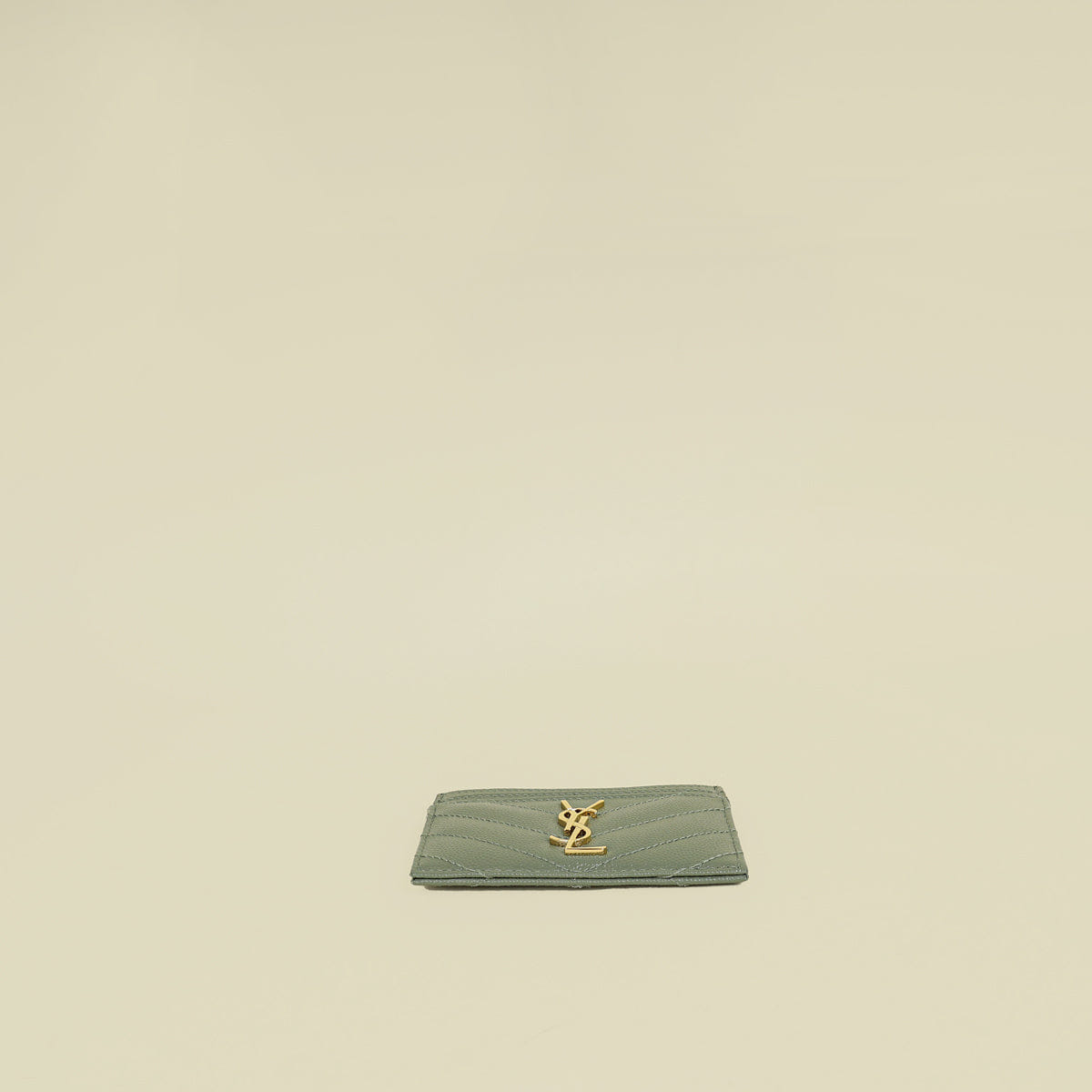 YSL Sage Green Cassandre Card Case