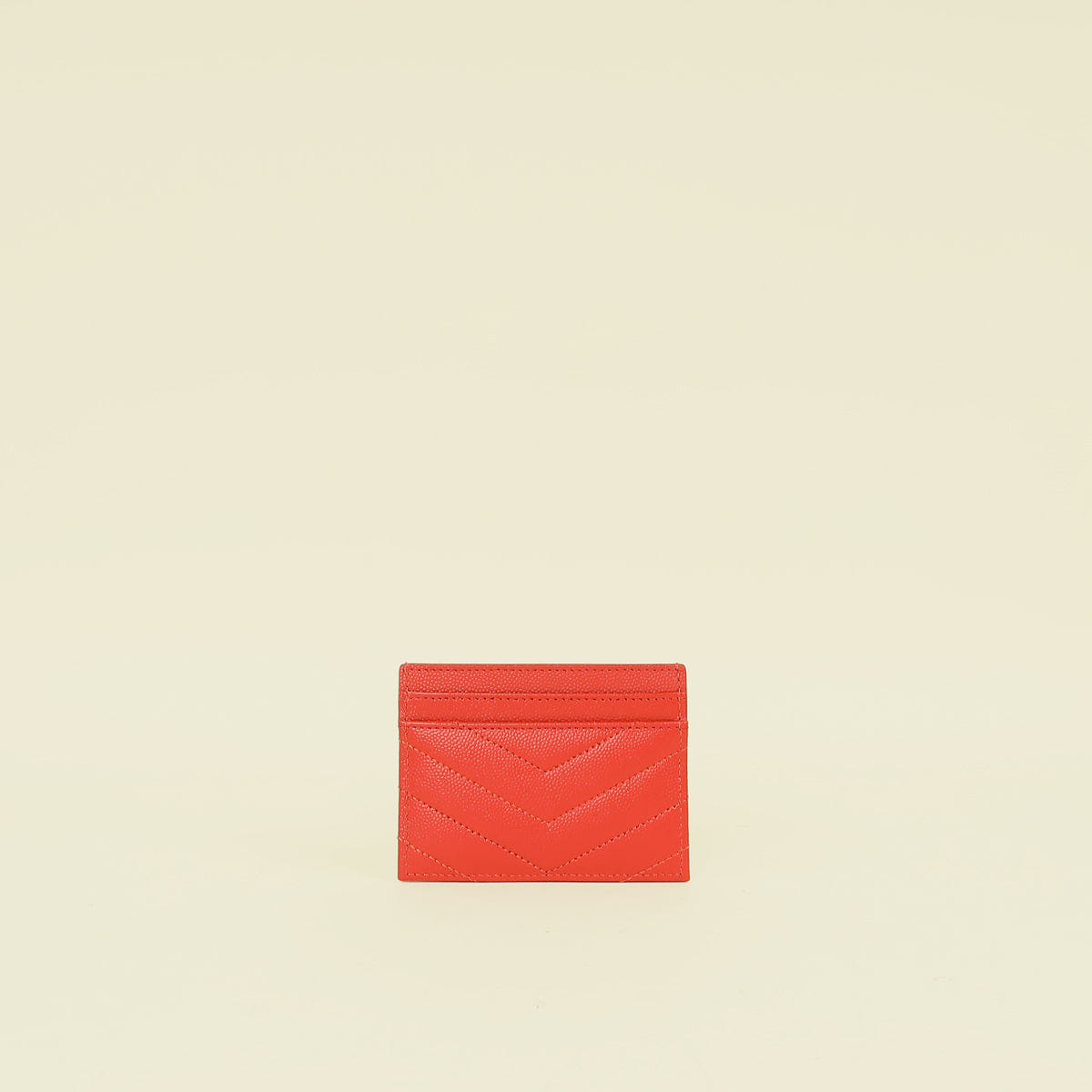 YSL Red Cassandre Matelasse Card Holder
