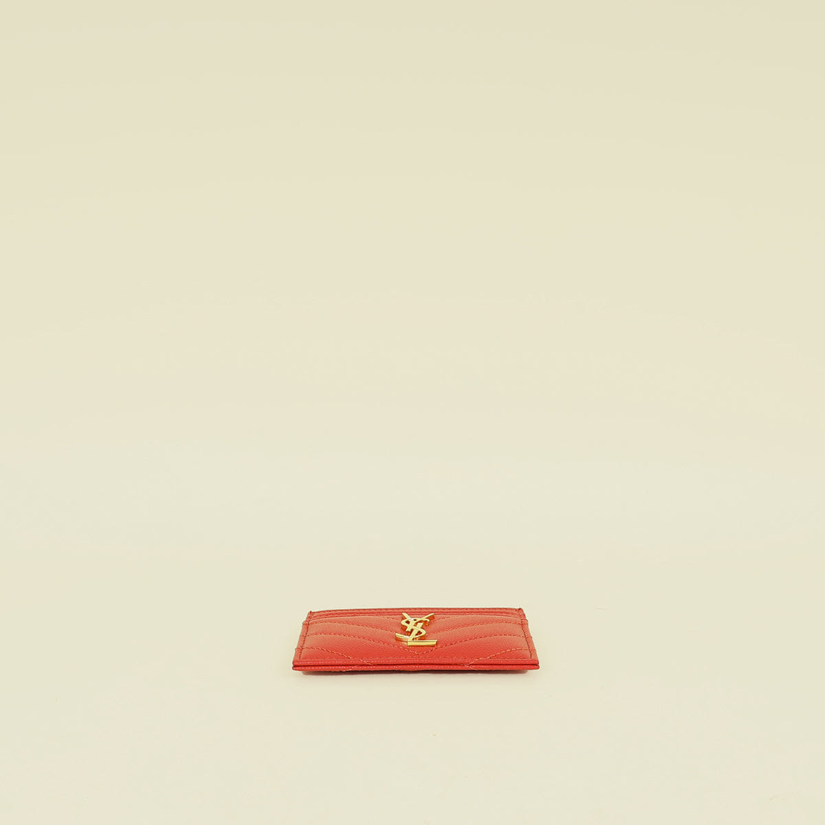 YSL Red Cassandre Matelasse Card Holder