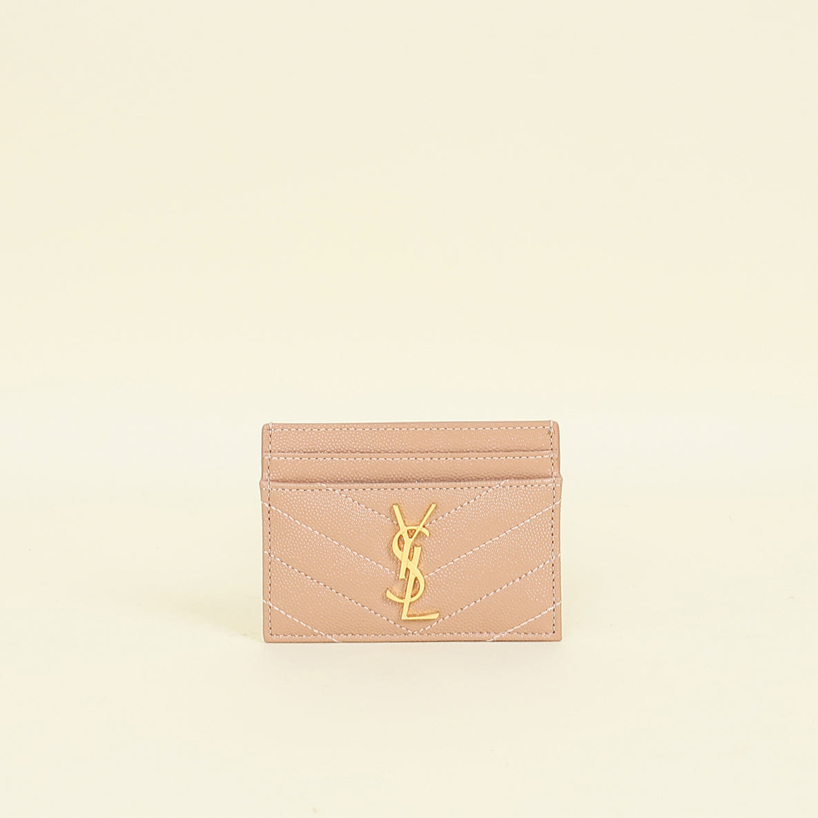 YSL Nude Cassandre Matelasse Card Holder