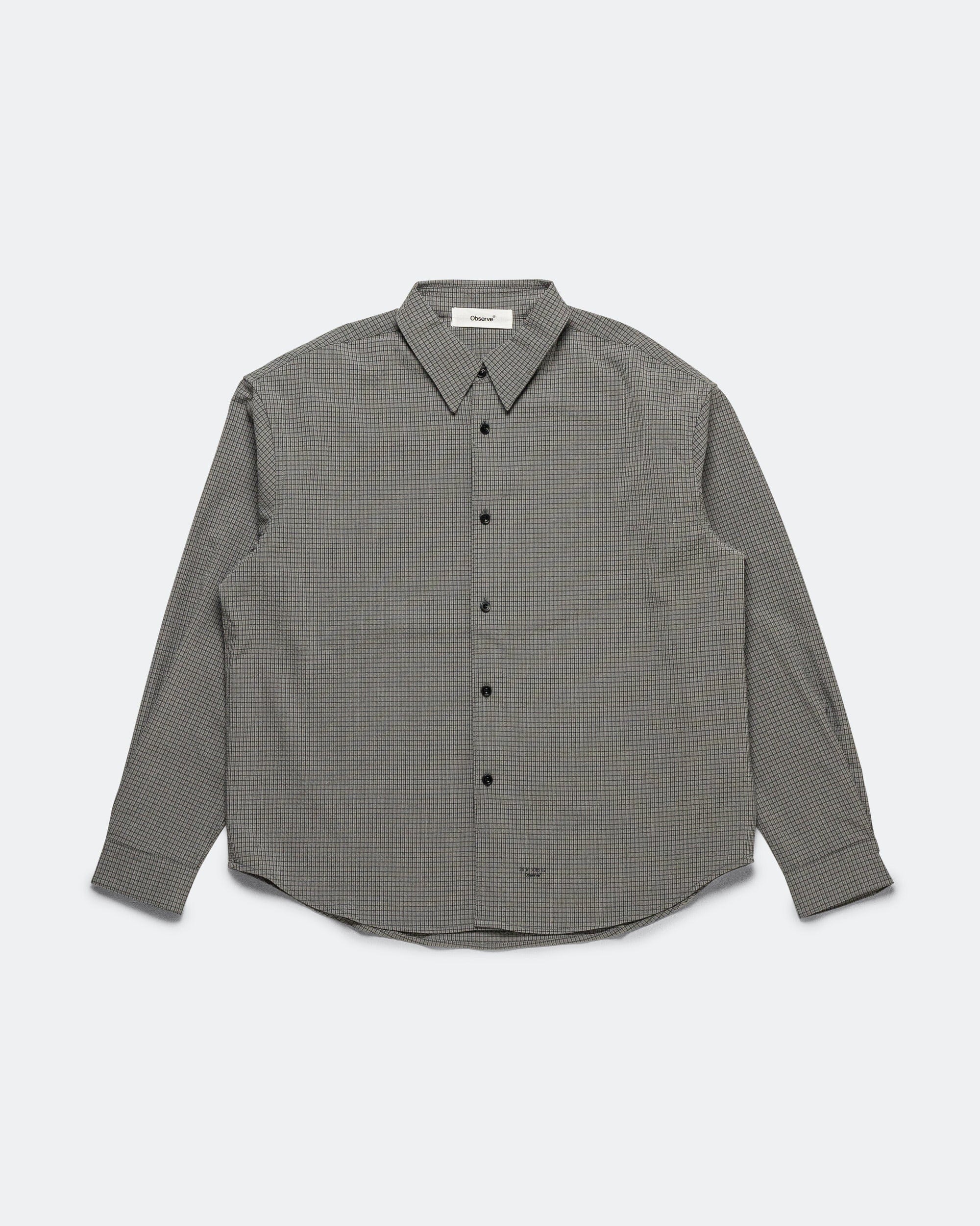 Observe Check Shirt - Charcoal/Black