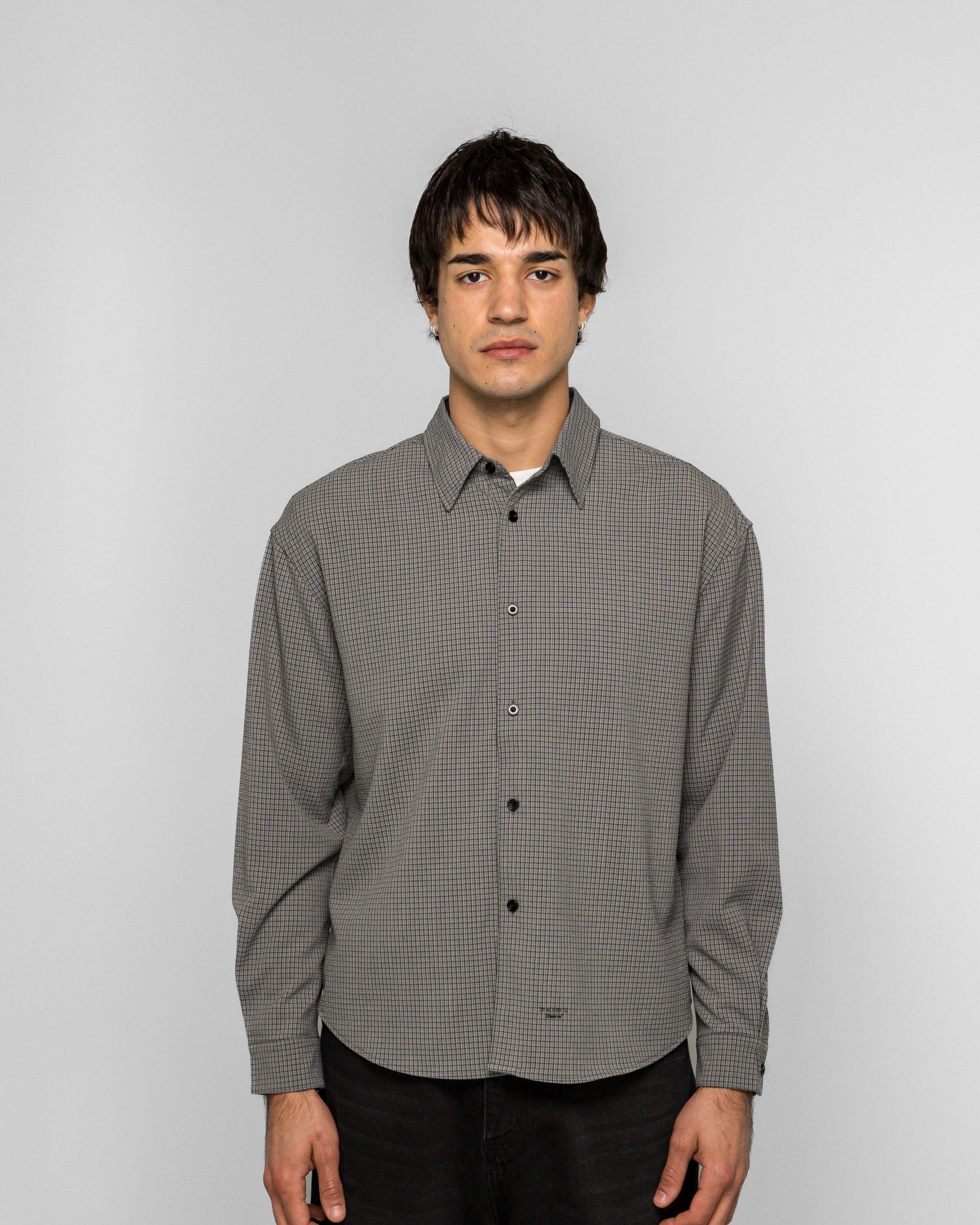 Observe Check Shirt - Charcoal/Black