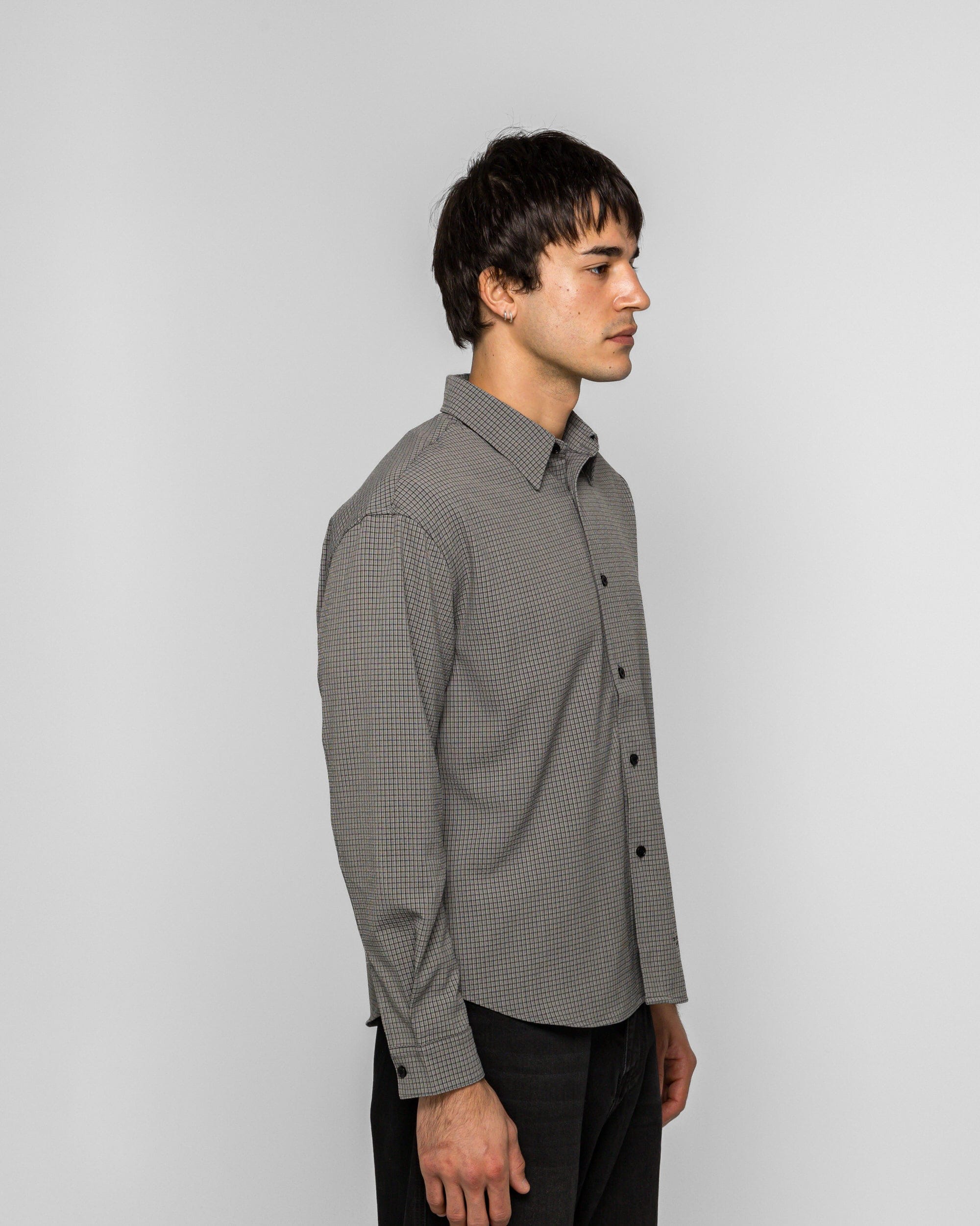 Observe Check Shirt - Charcoal/Black