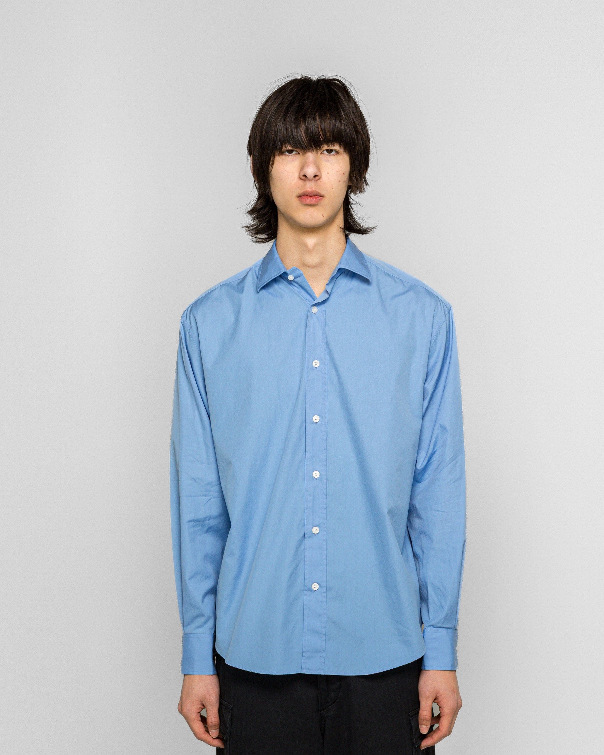 A.presse Spread Collar Shirts - Sax
