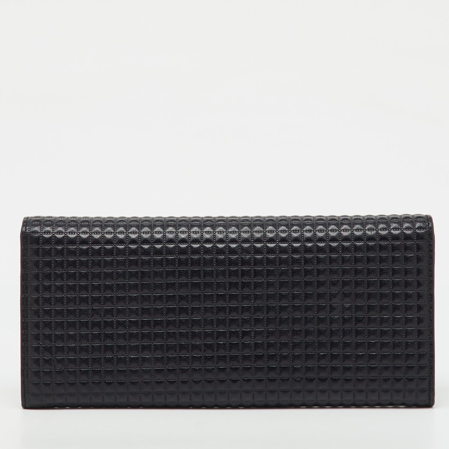 Aigner Black Leather Flap Continental Wallet