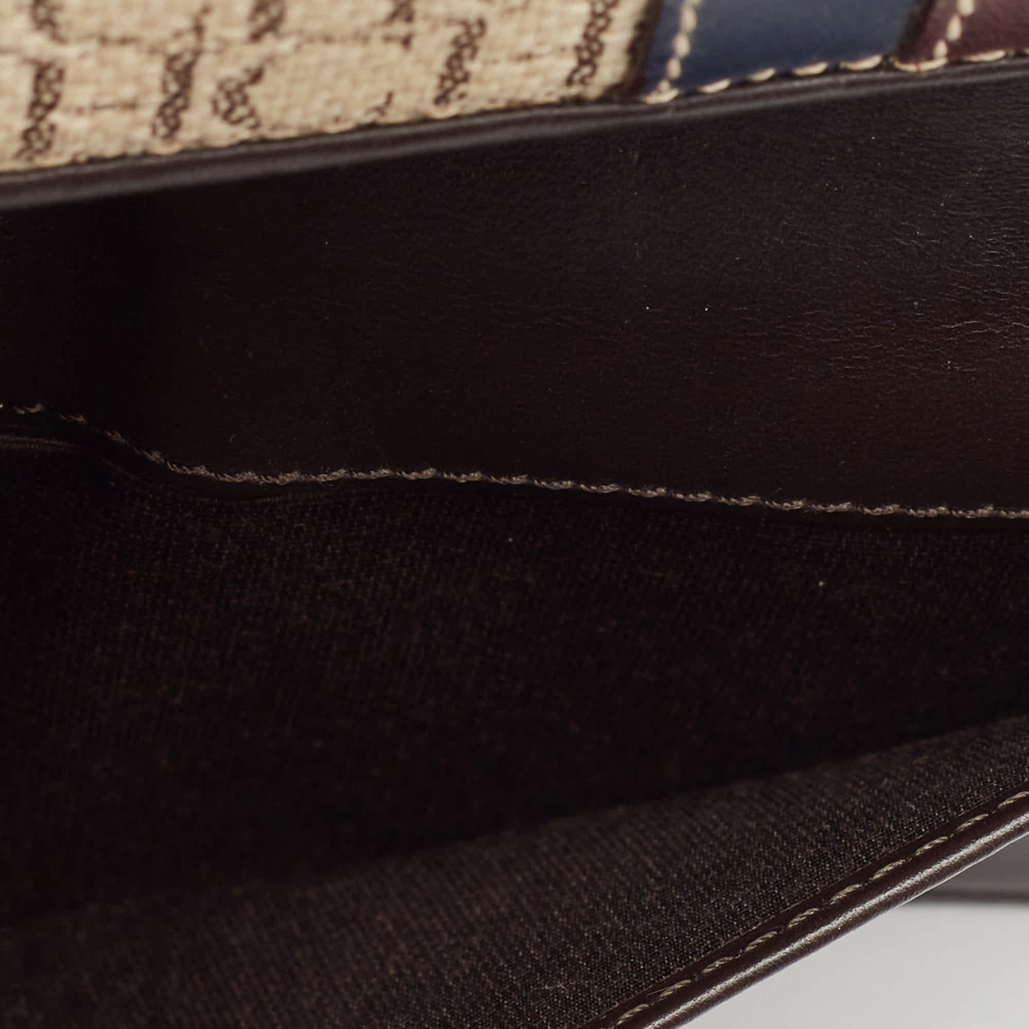 Ch Carolina Herrera Off White Monogram Flap Trifold Continental Wallet