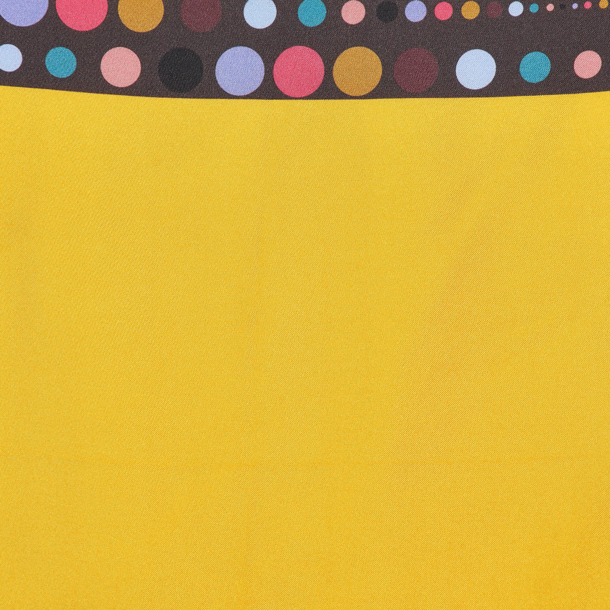 Yellow Etro Yellow Dot Print Silk Pocket Square