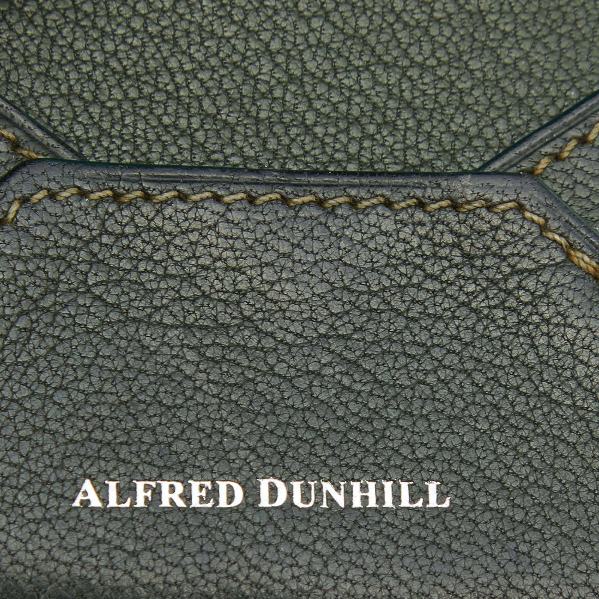 Alfred Dunhill Green Leather Flap Card Case