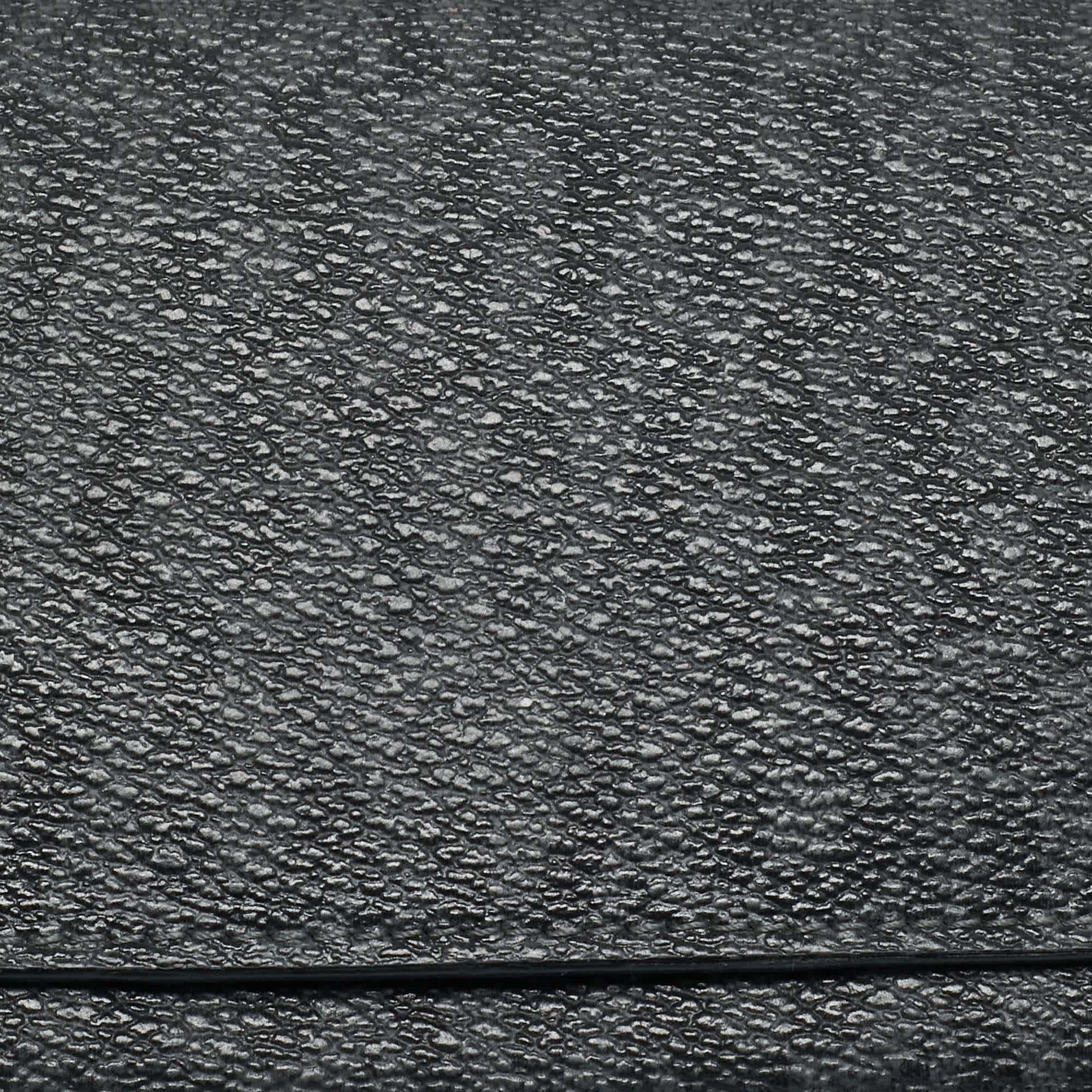 Aigner Black Signature Coated Canvas Flap Continental Wallet