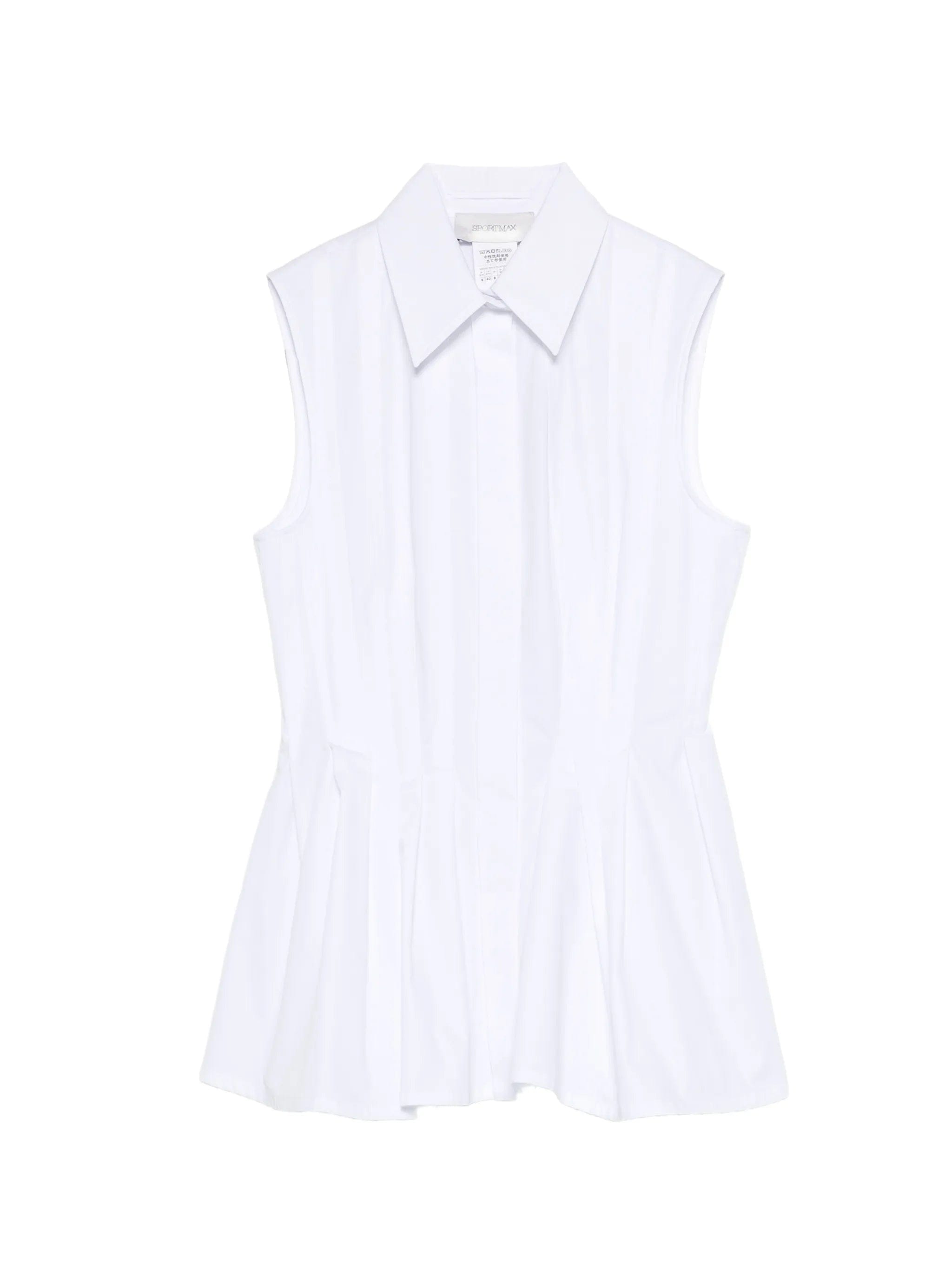 Sportmax pleated sleeveless shirt