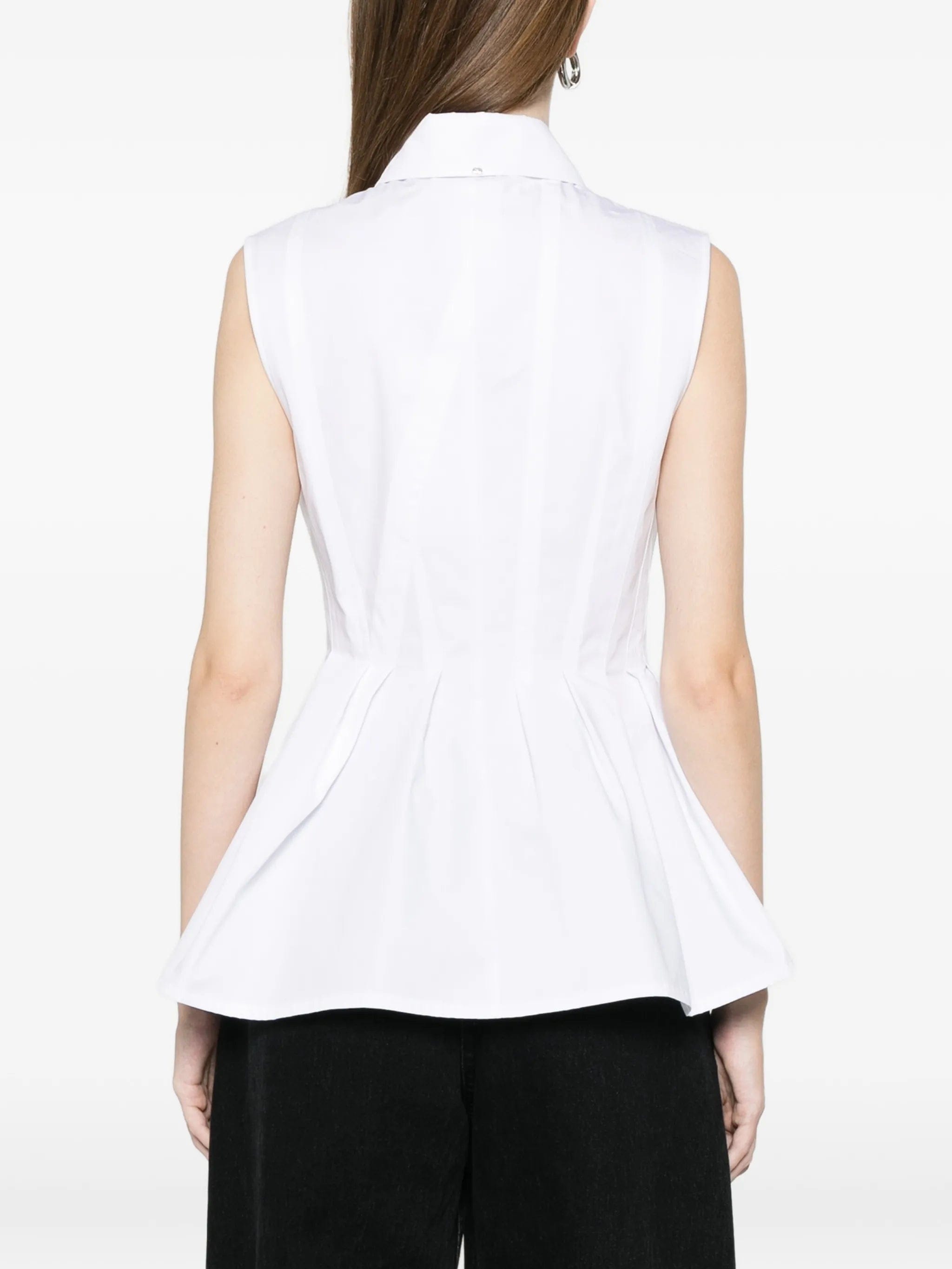 Sportmax pleated sleeveless shirt