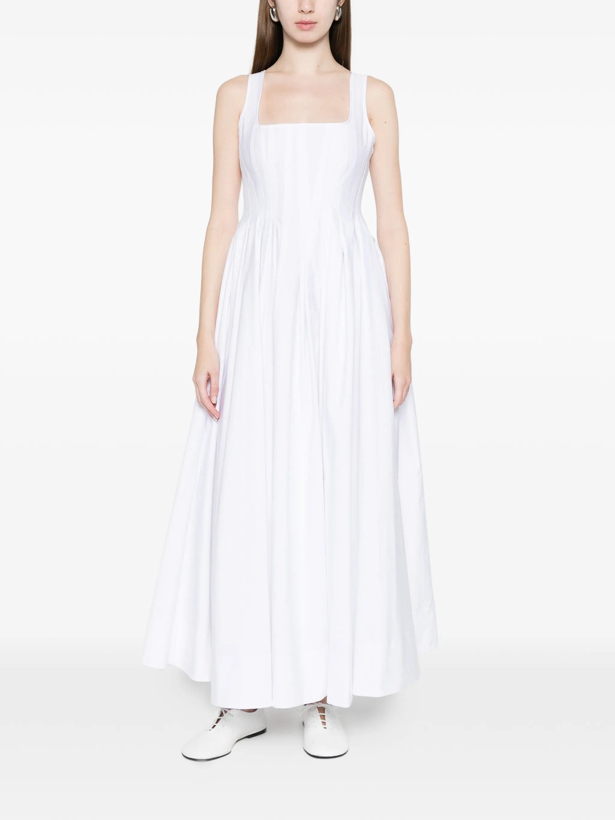 Sportmax Giro square - neck A - line maxi dress