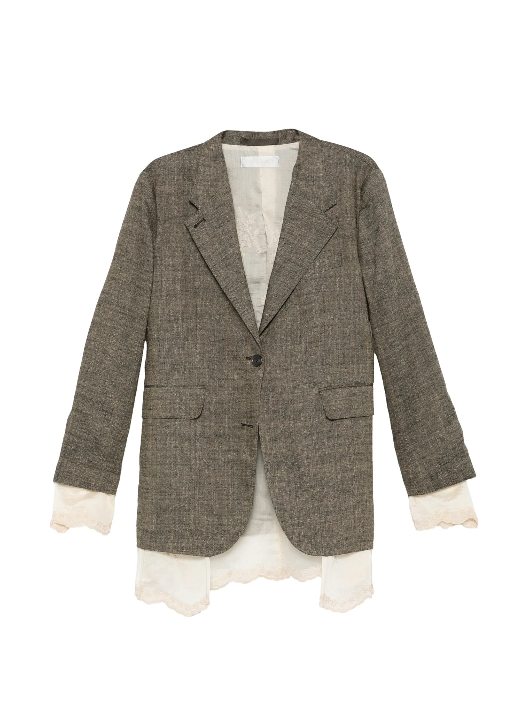 OUR Legacy Drip lace - trim oversized blazer