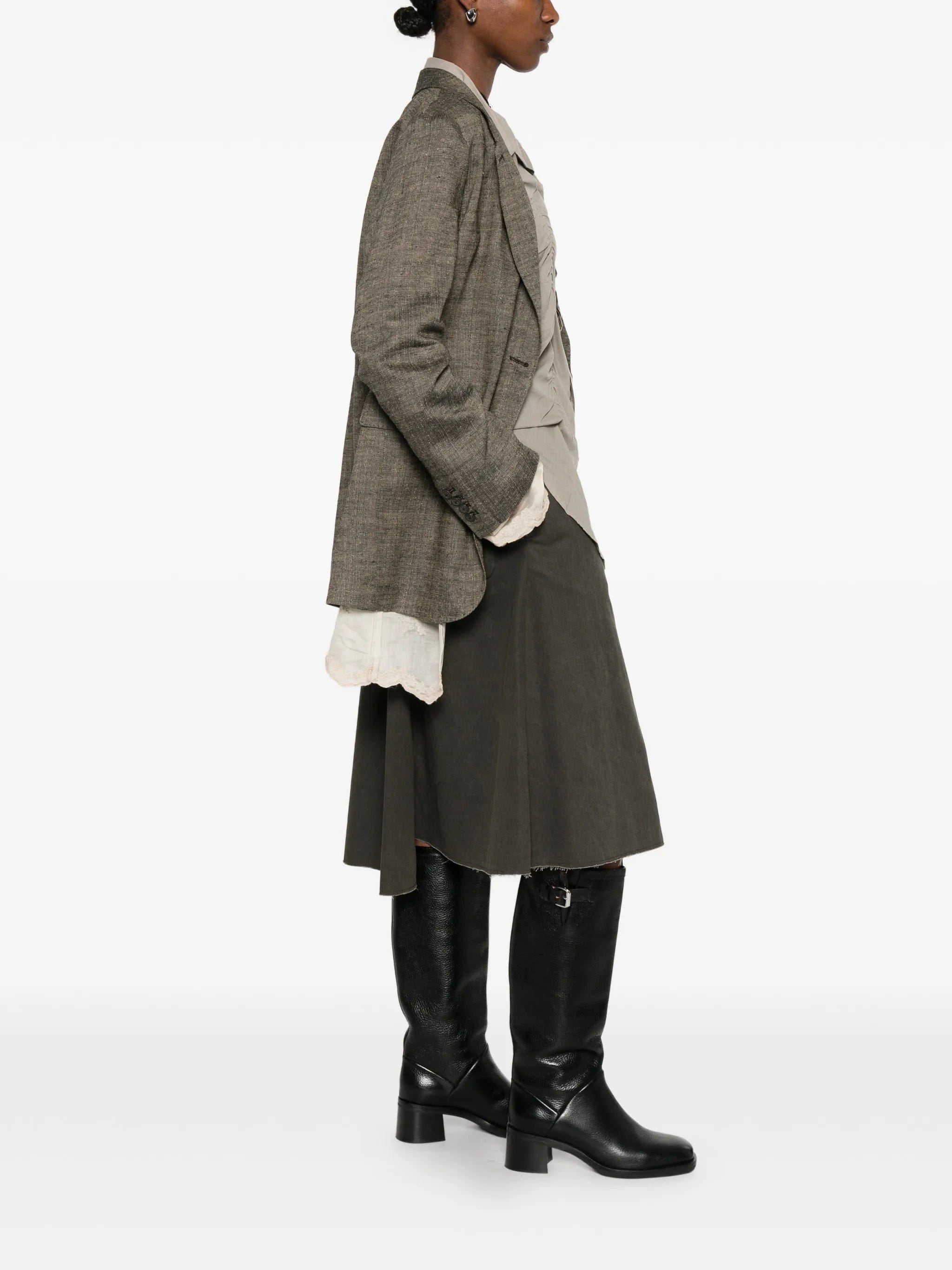 OUR Legacy Drip lace - trim oversized blazer