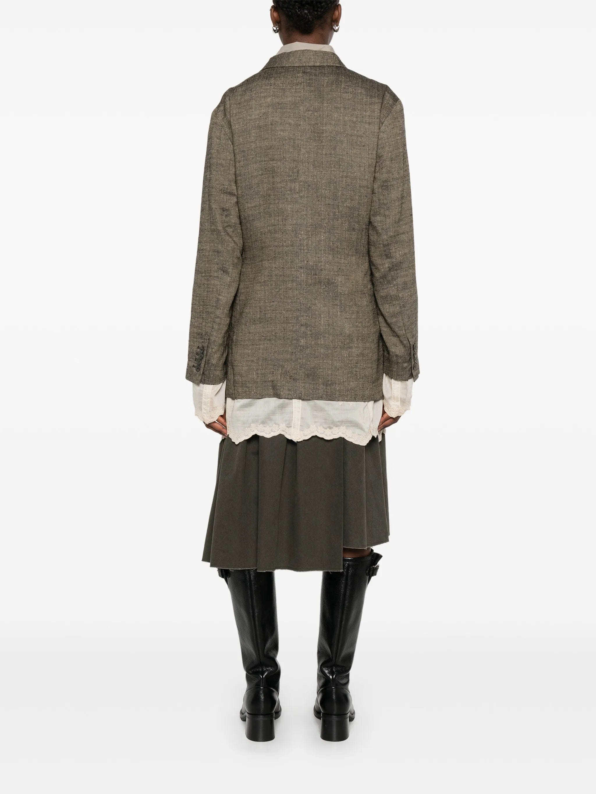 OUR Legacy Drip lace - trim oversized blazer