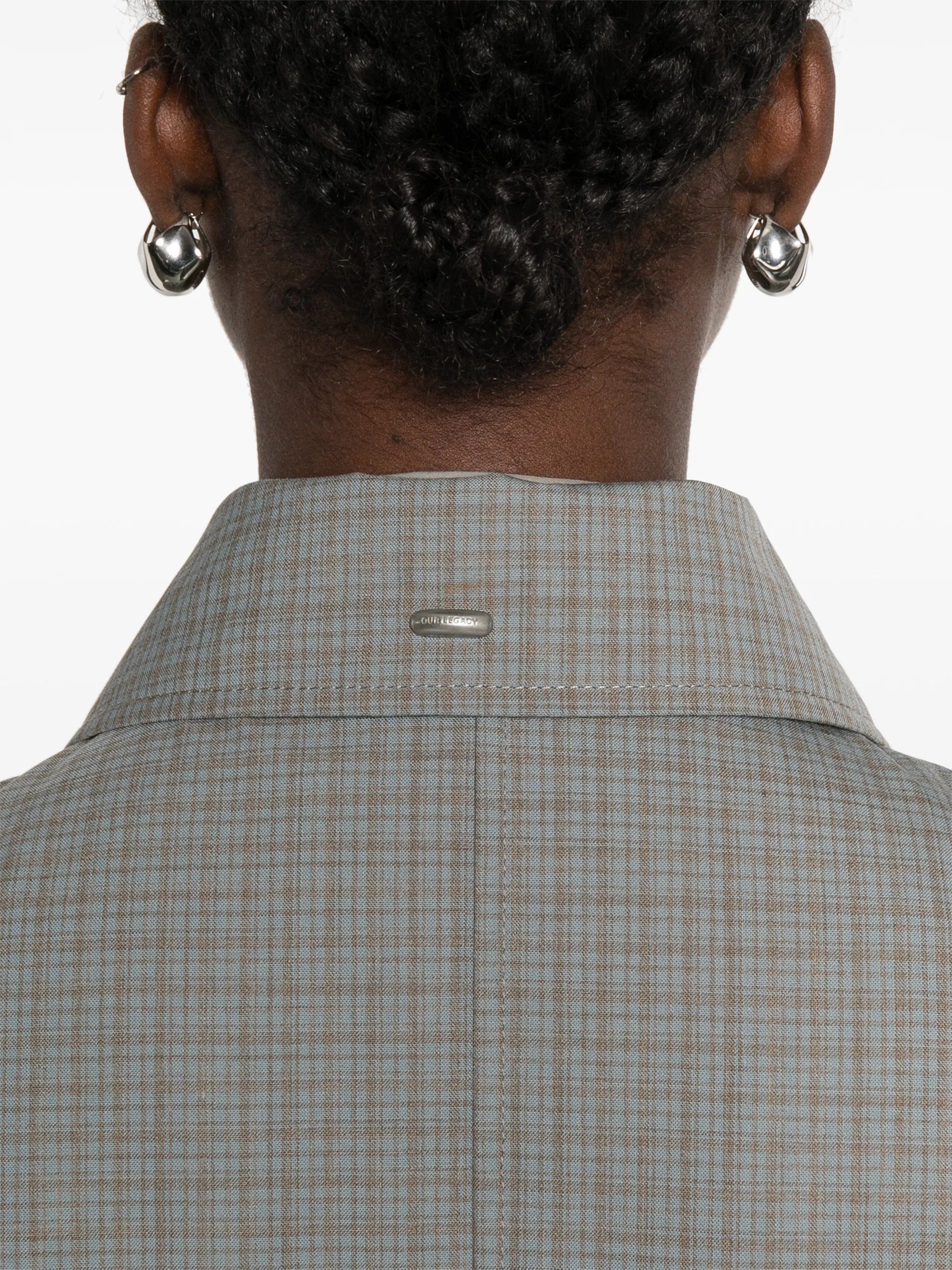 OUR Legacy Capital single - breasted checked coat