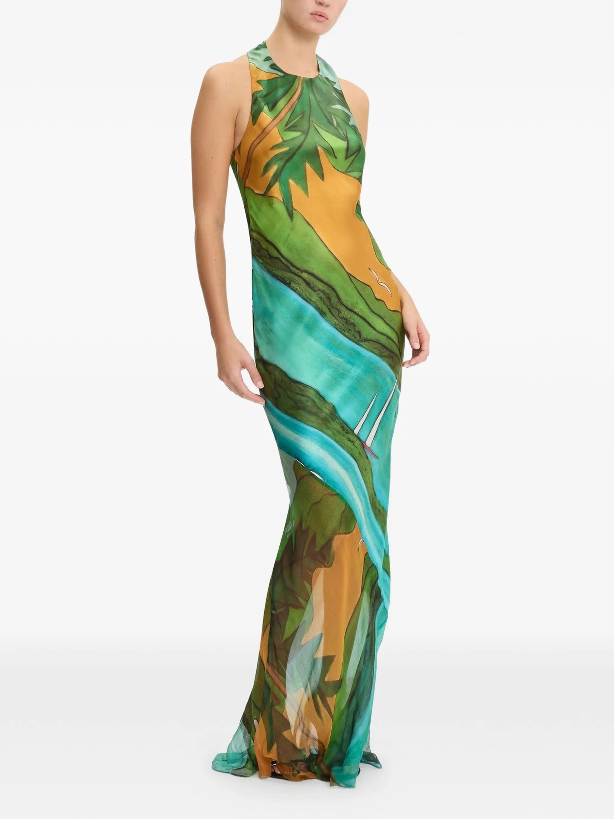 Donde Esteban Magdalena halter - neck maxi dress
