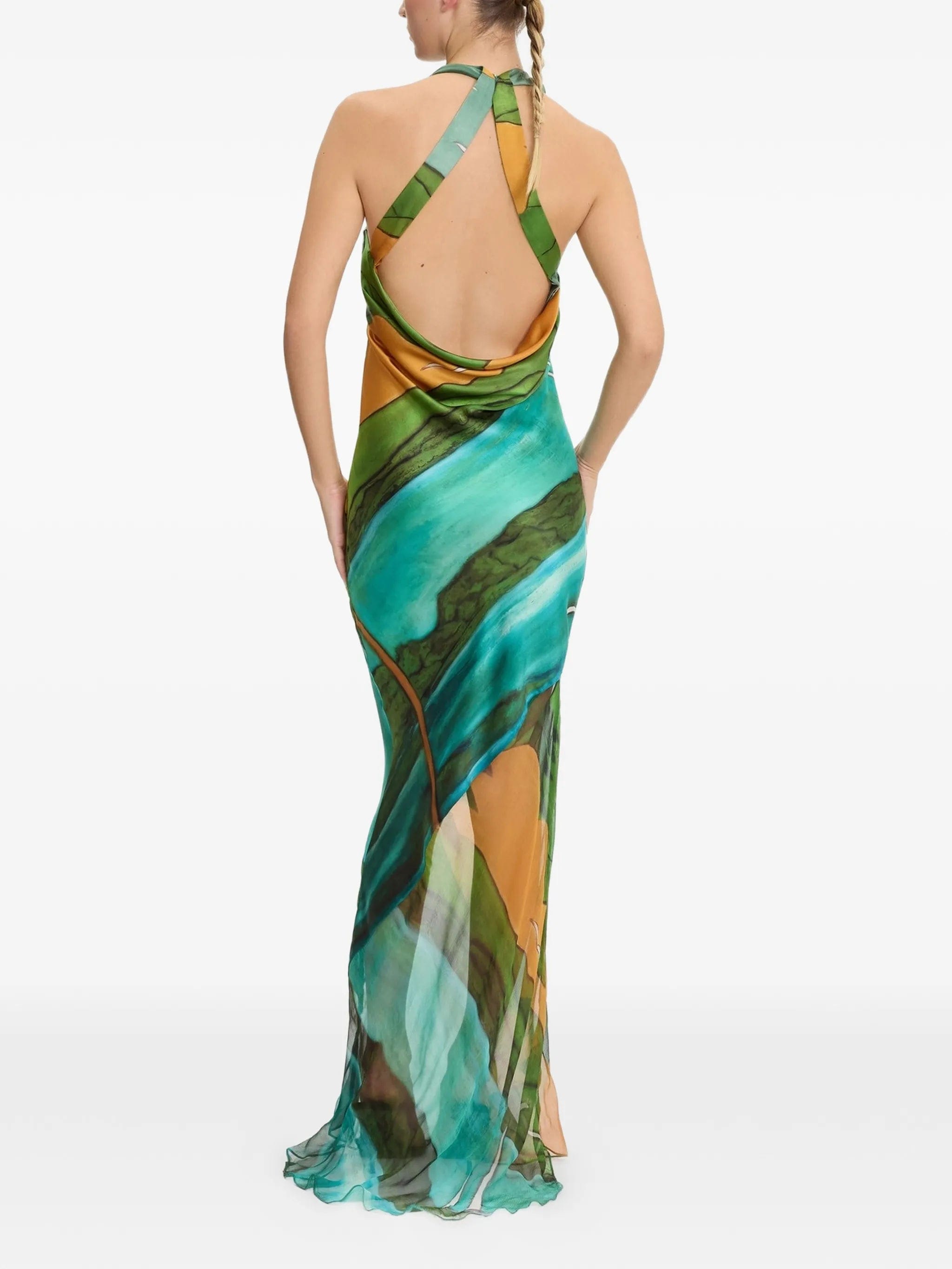 Donde Esteban Magdalena halter - neck maxi dress