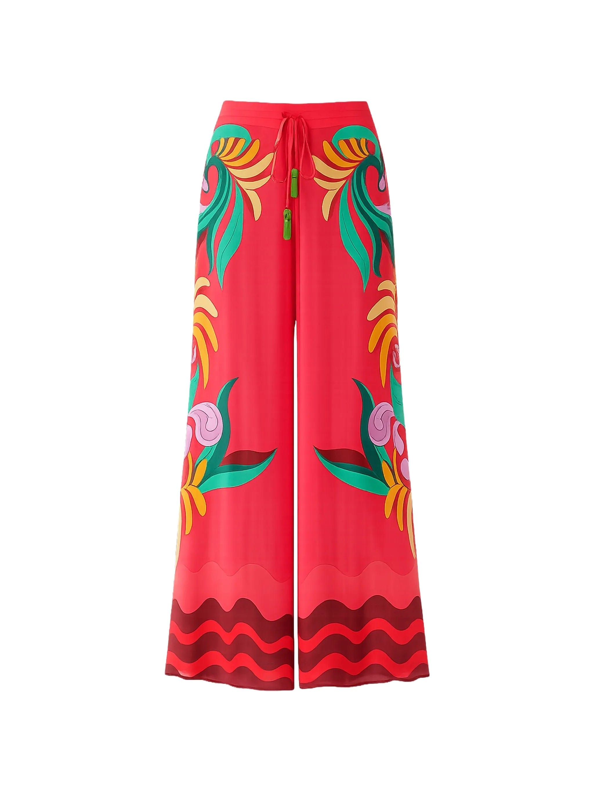FARM Rio graphic - print palazzo pants