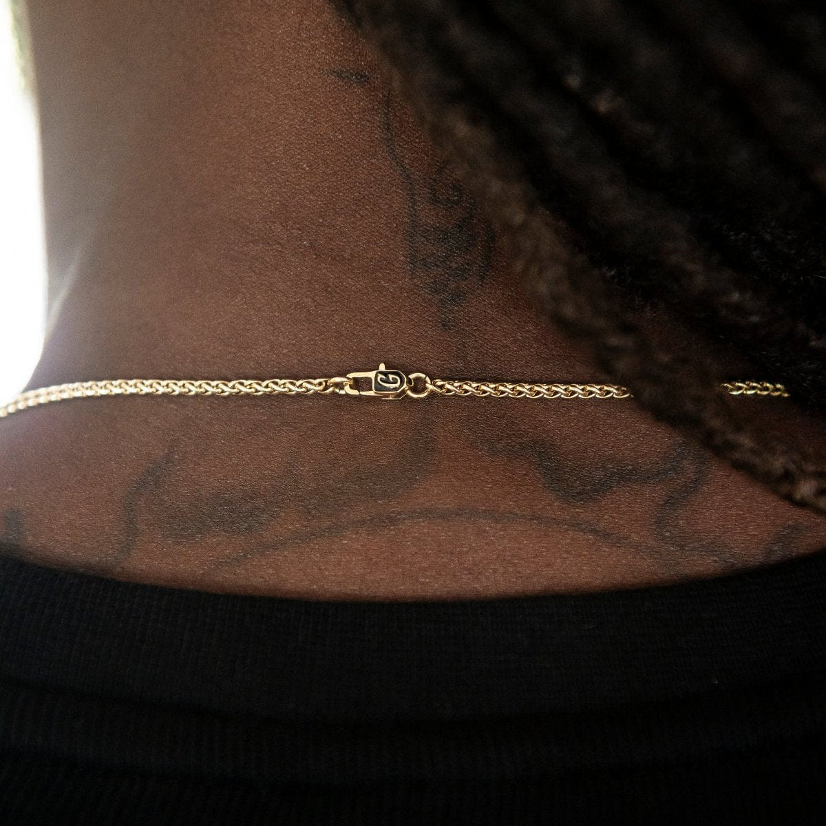 GLD Men Palm Chain + Bracelet Bundle in Yellow Gold - 2 mm