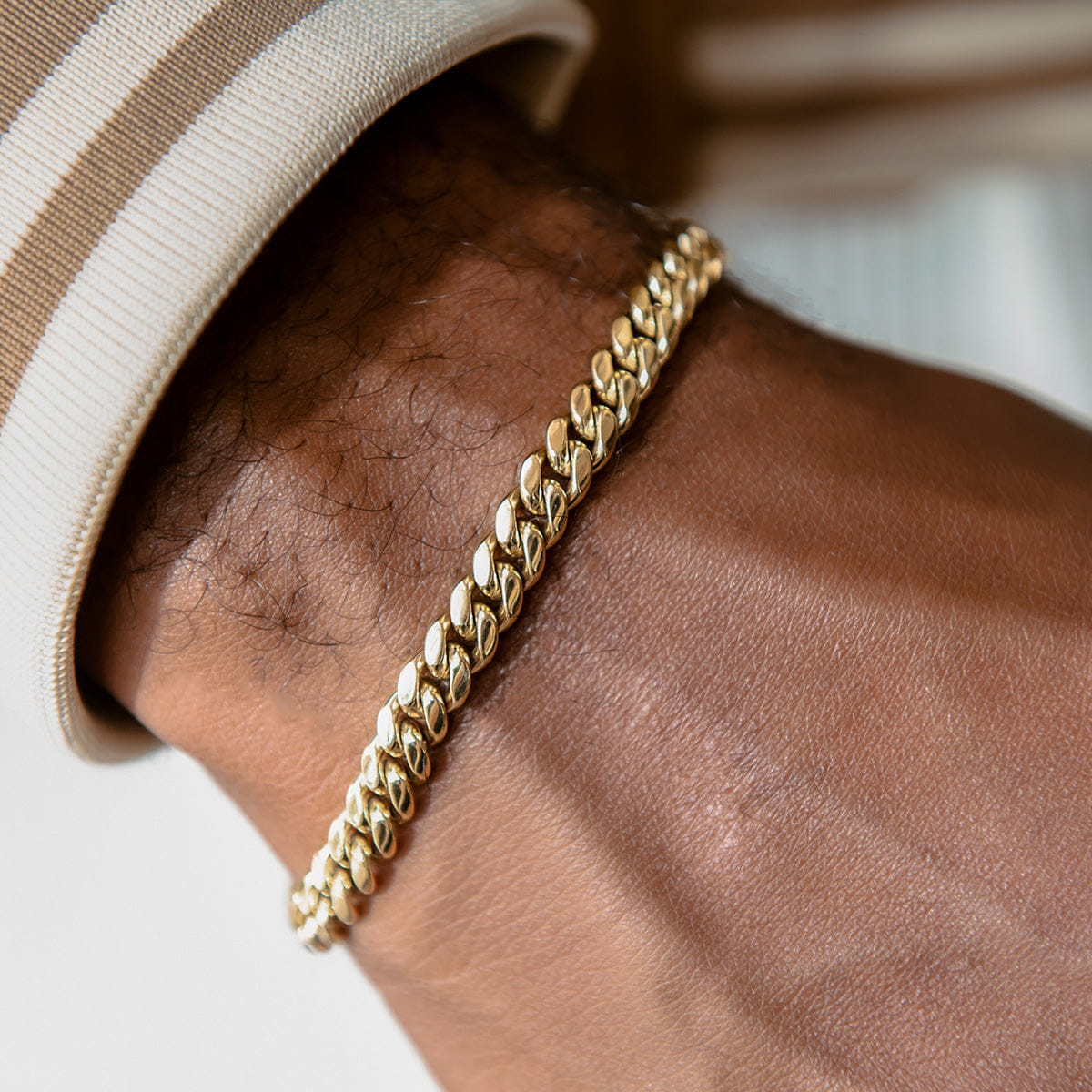 GLD Men Miami Cuban Chain + Bracelet Bundle in Yellow Gold - 6 mm