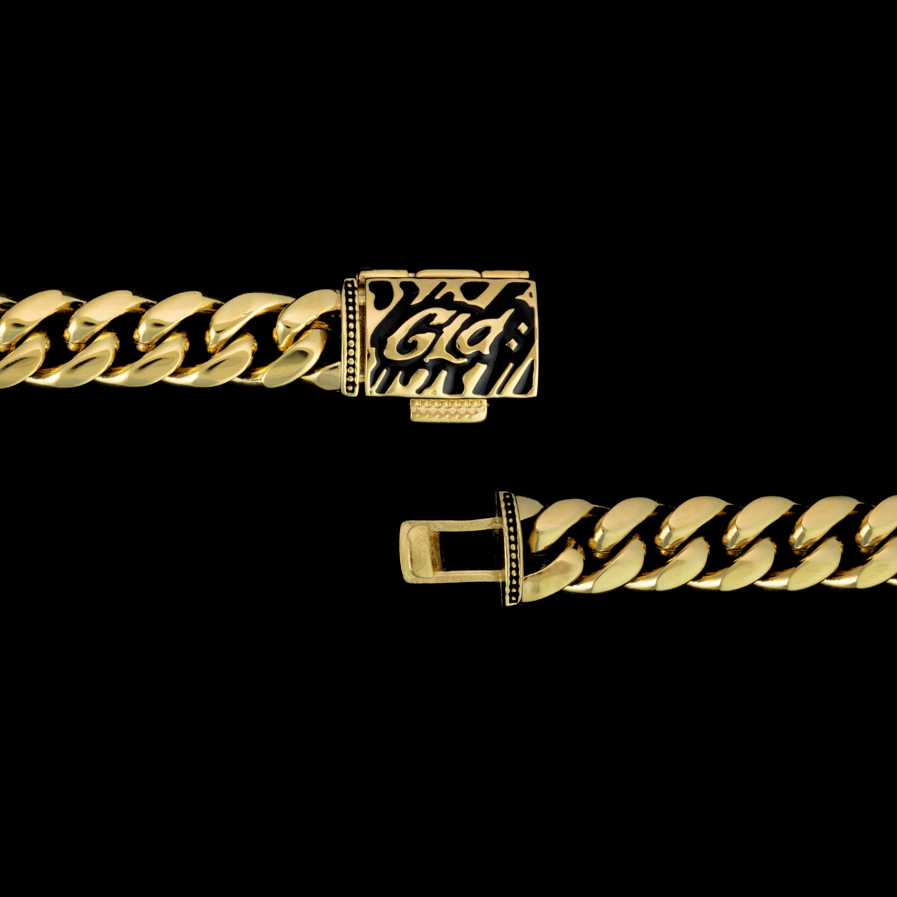 GLD Men Miami Cuban Chain + Bracelet Bundle in Yellow Gold - 6 mm