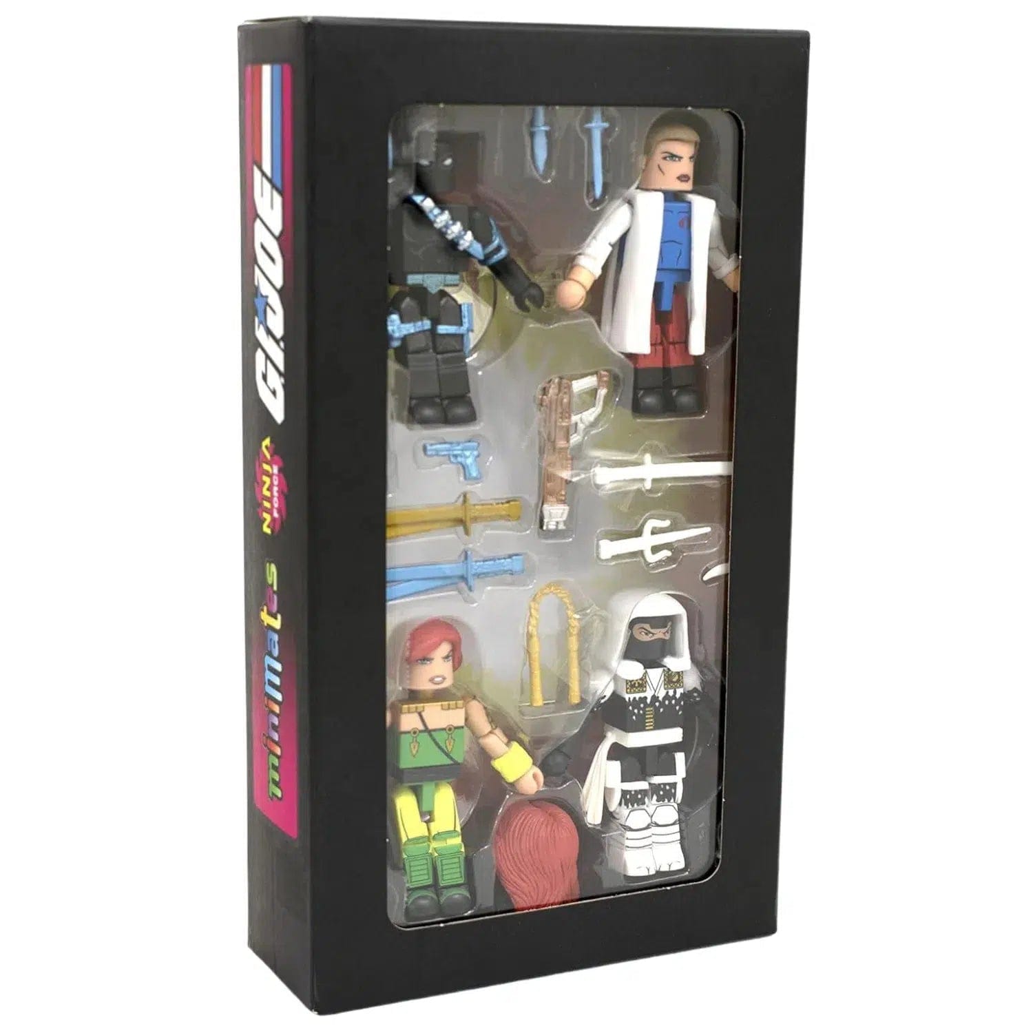 Diamond Select Toys G.I. Joe [Ninja Force Minimates] - Snake Eyes, Scarlett, Storm Shadow & Dr. Biggles - Jones Action Figures Set (2") - Diamond Select Toys - NYCC 2022 Exclusive Edition