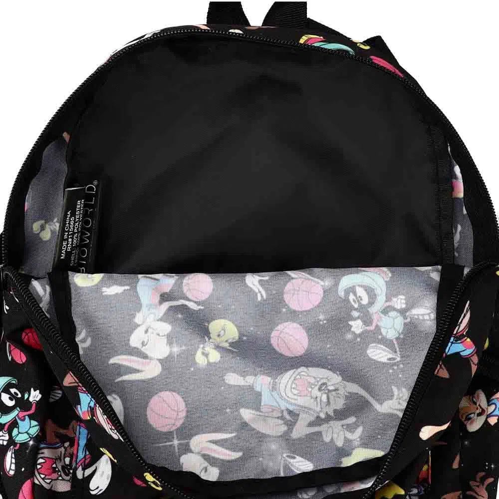 Bioworld Space Jam: A New Legacy - Looney Tunes Characters & Basketballs Mini Backpack (All Over Print) - Bioworld