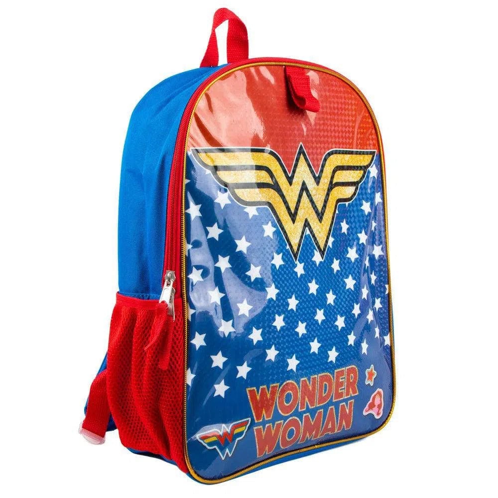 Bioworld DC Comics: Wonder Woman - GRL PWR Stars Backpack with Lunchbox - Bioworld