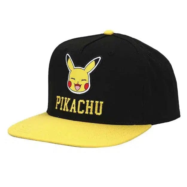 Bioworld Pokémon - Pikachu Snapback Hat (Yellow / Black, Twill, Flat Bill) - Bioworld