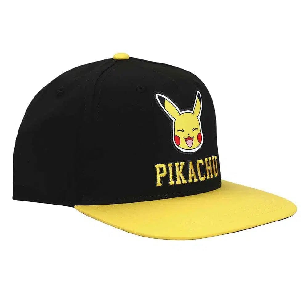 Bioworld Pokémon - Pikachu Snapback Hat (Yellow / Black, Twill, Flat Bill) - Bioworld