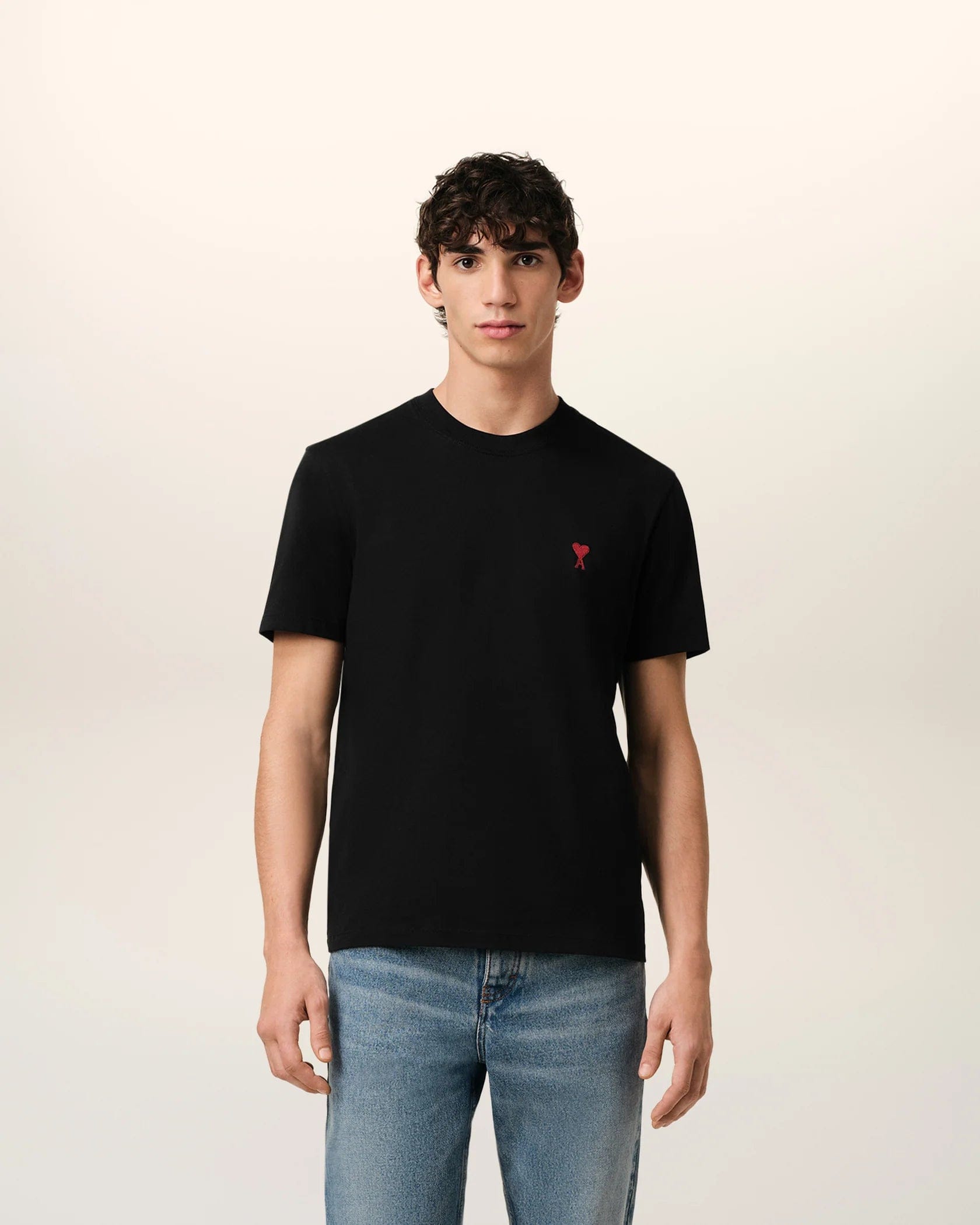 Ami de Coeur Black Cotton T - Shirt | Off Kicks India