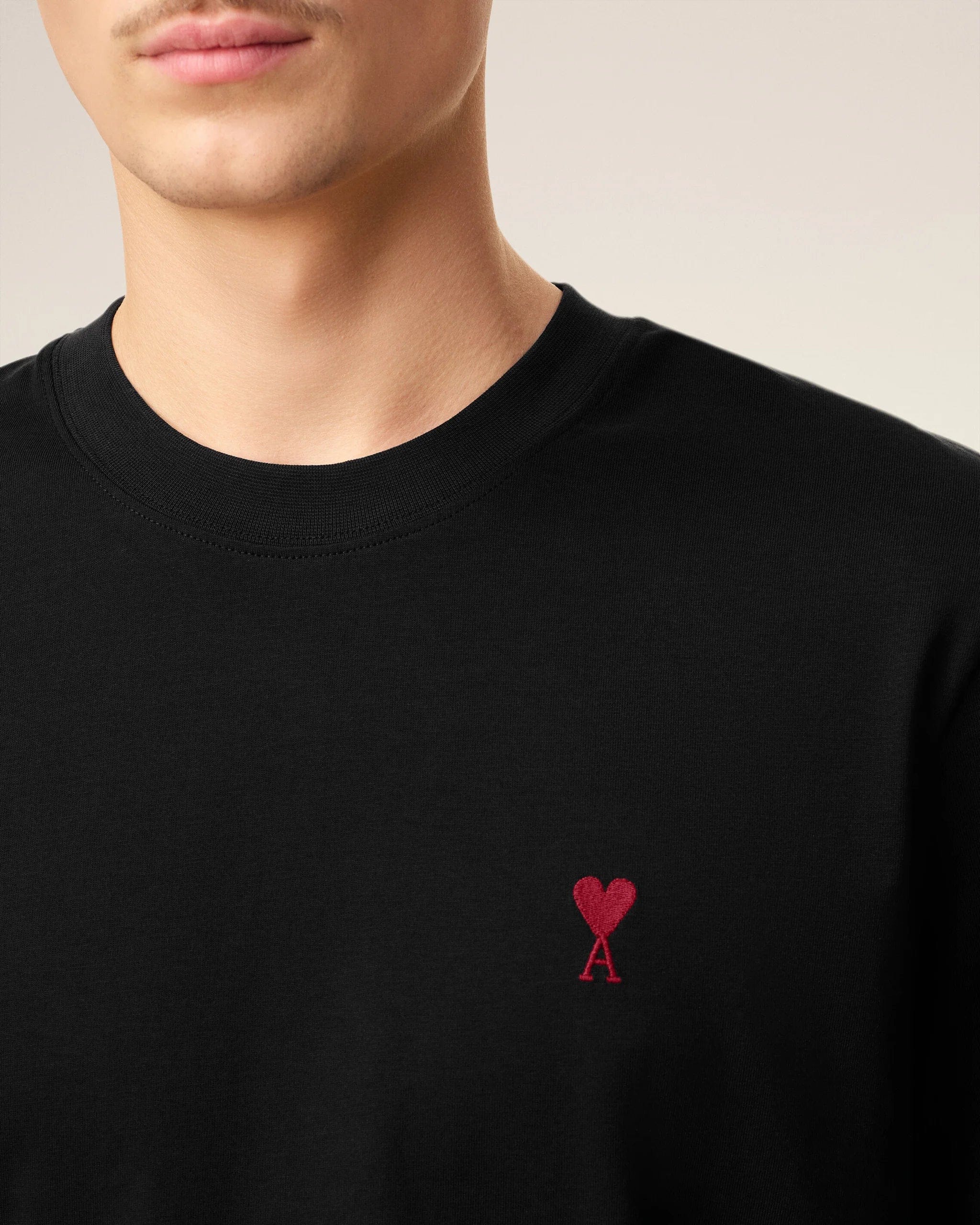 Ami de Coeur Black Cotton T - Shirt | Off Kicks India