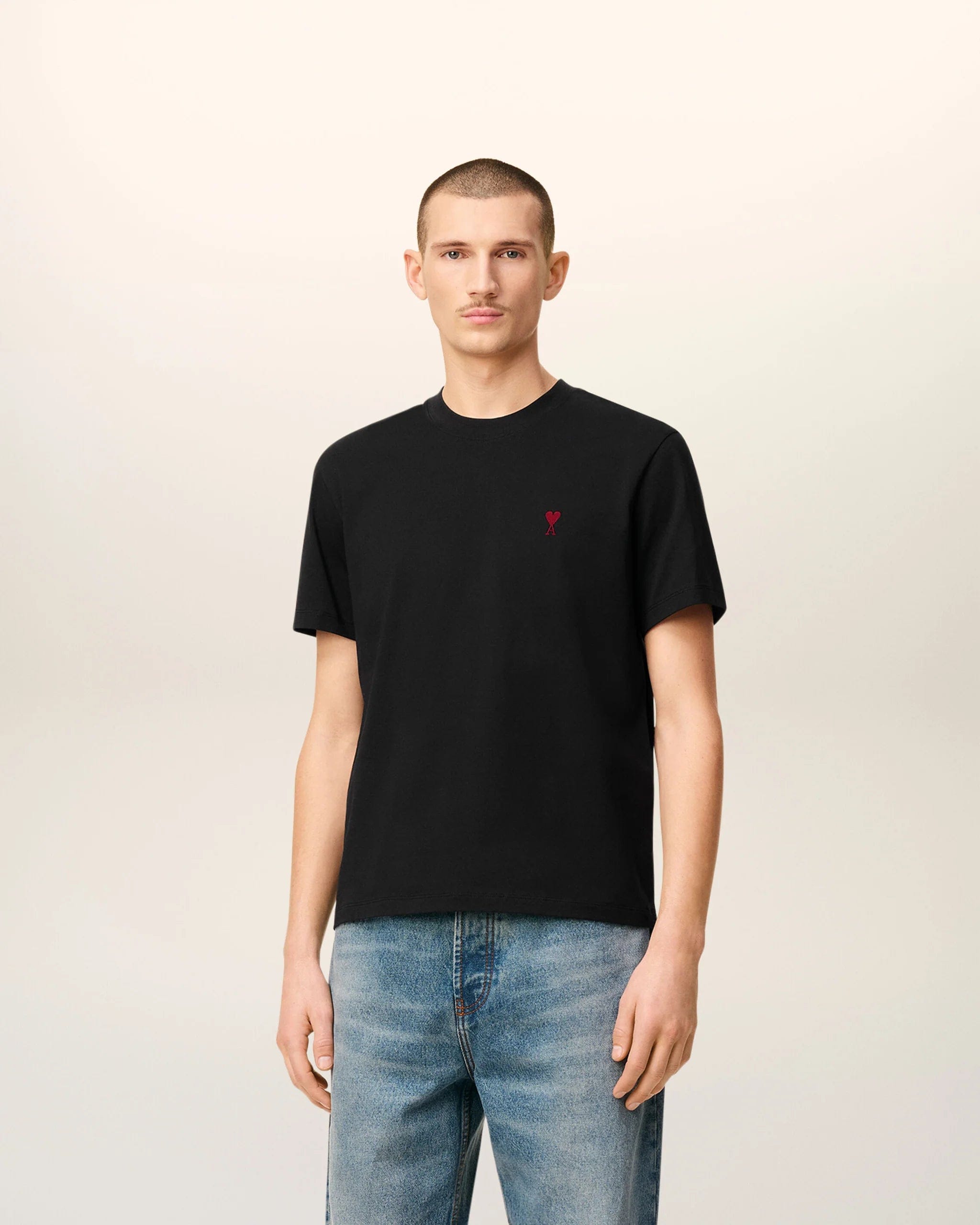 Ami de Coeur Black Cotton T - Shirt | Off Kicks India