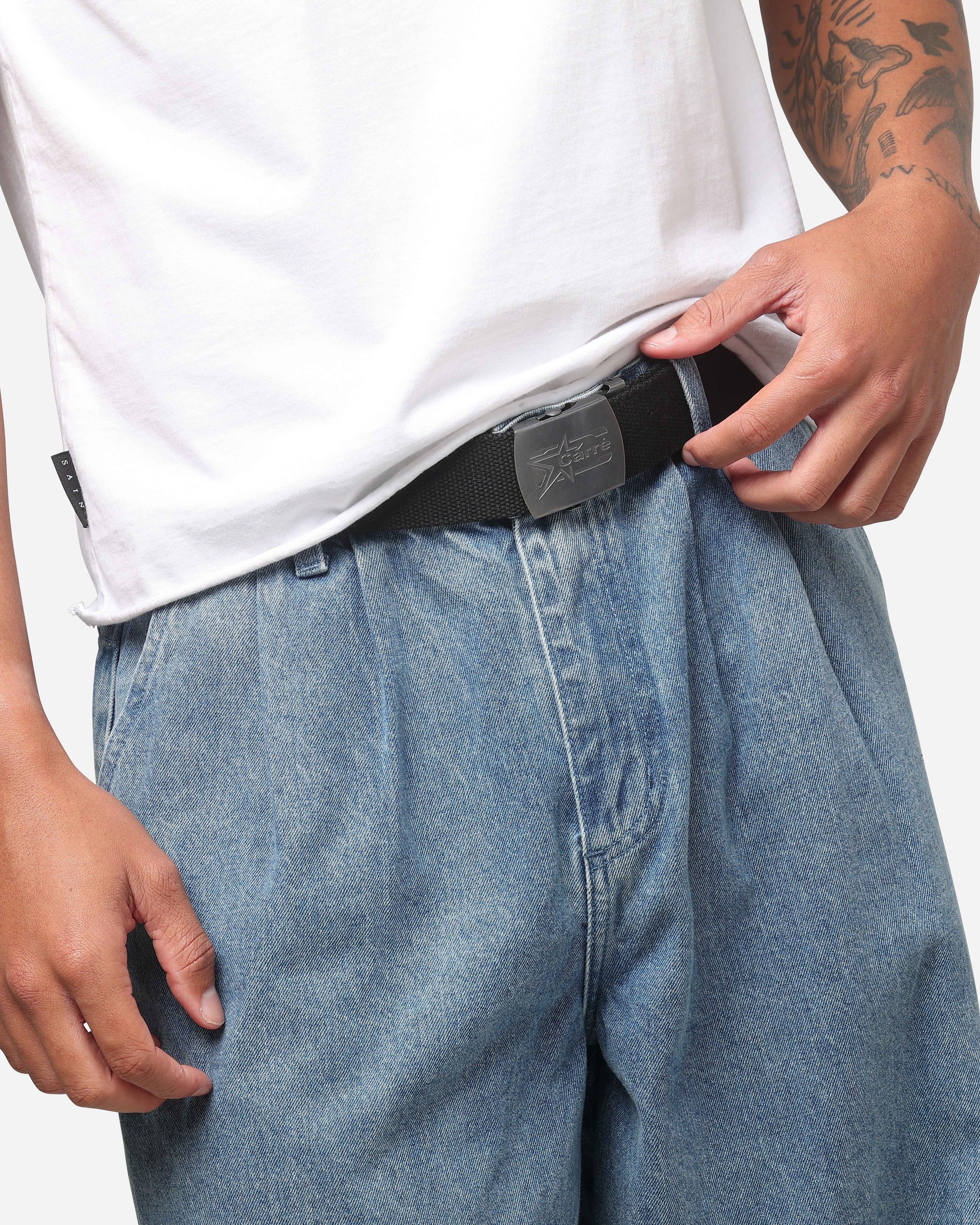 Carre C - Star Woven Belt Black