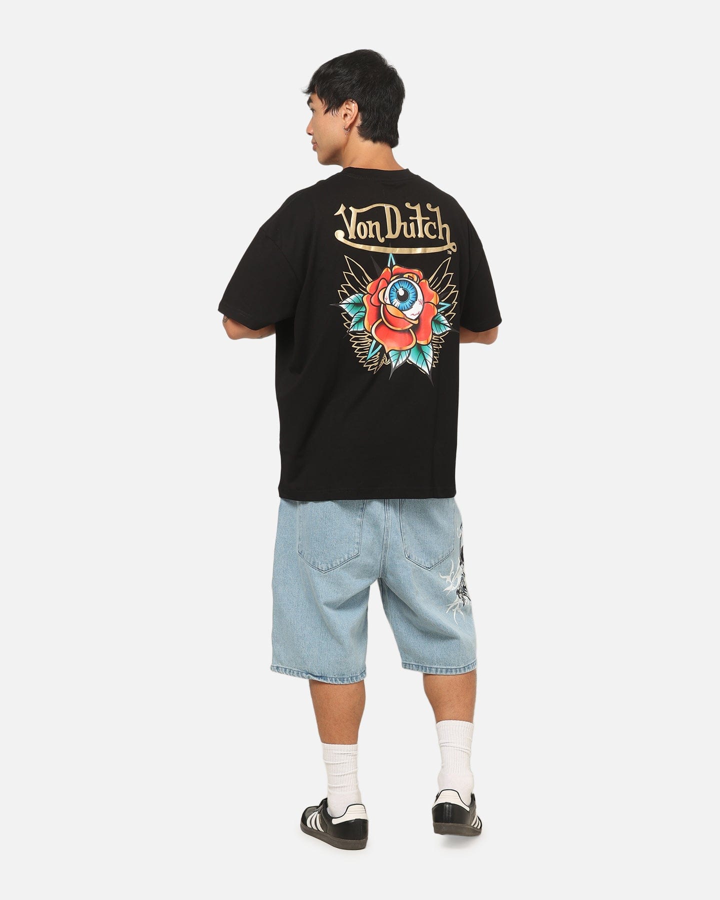 Von Dutch Flower Eye T - Shirt Black