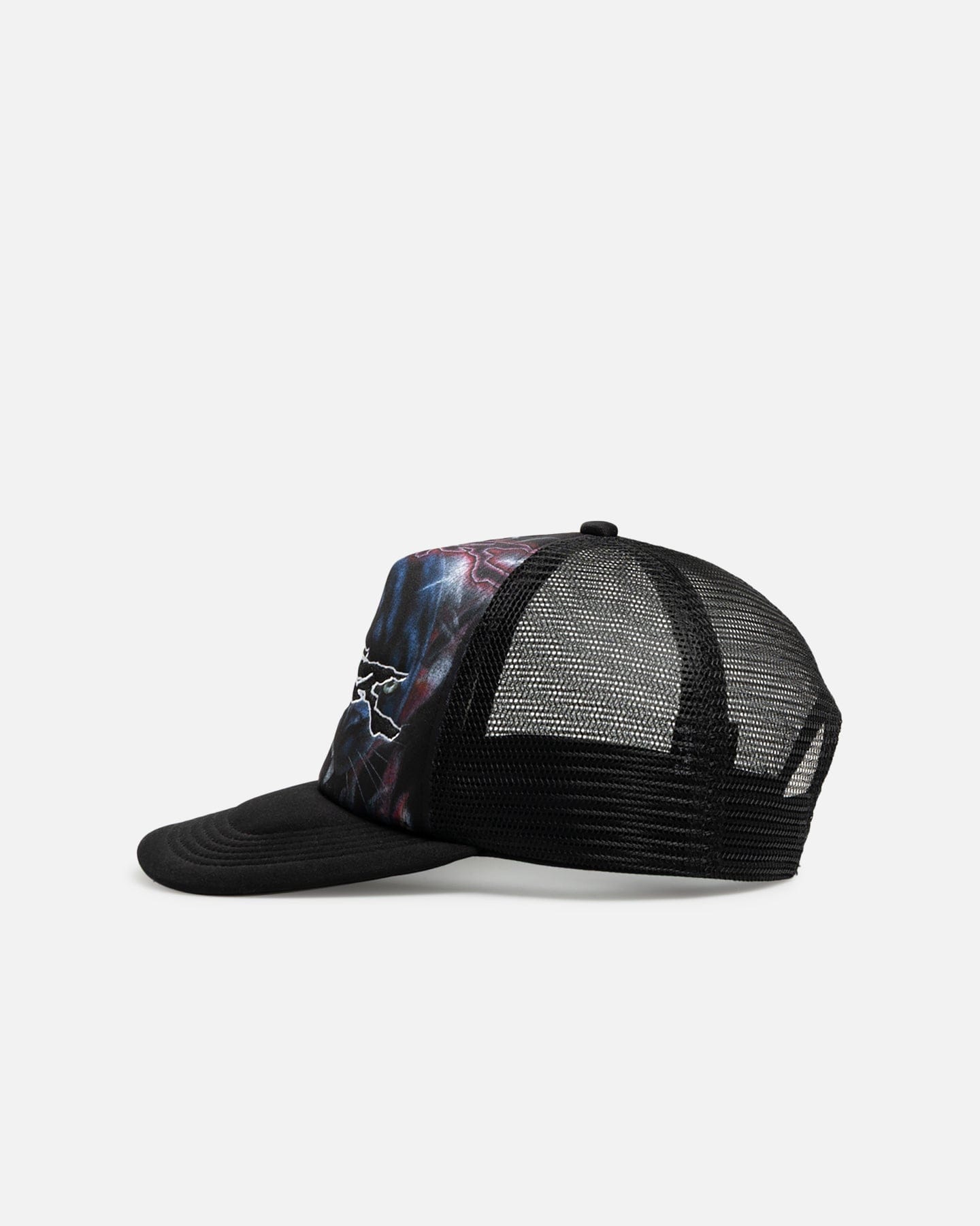 Loiter Airbrush Panther Trucker Snapback Cap Black