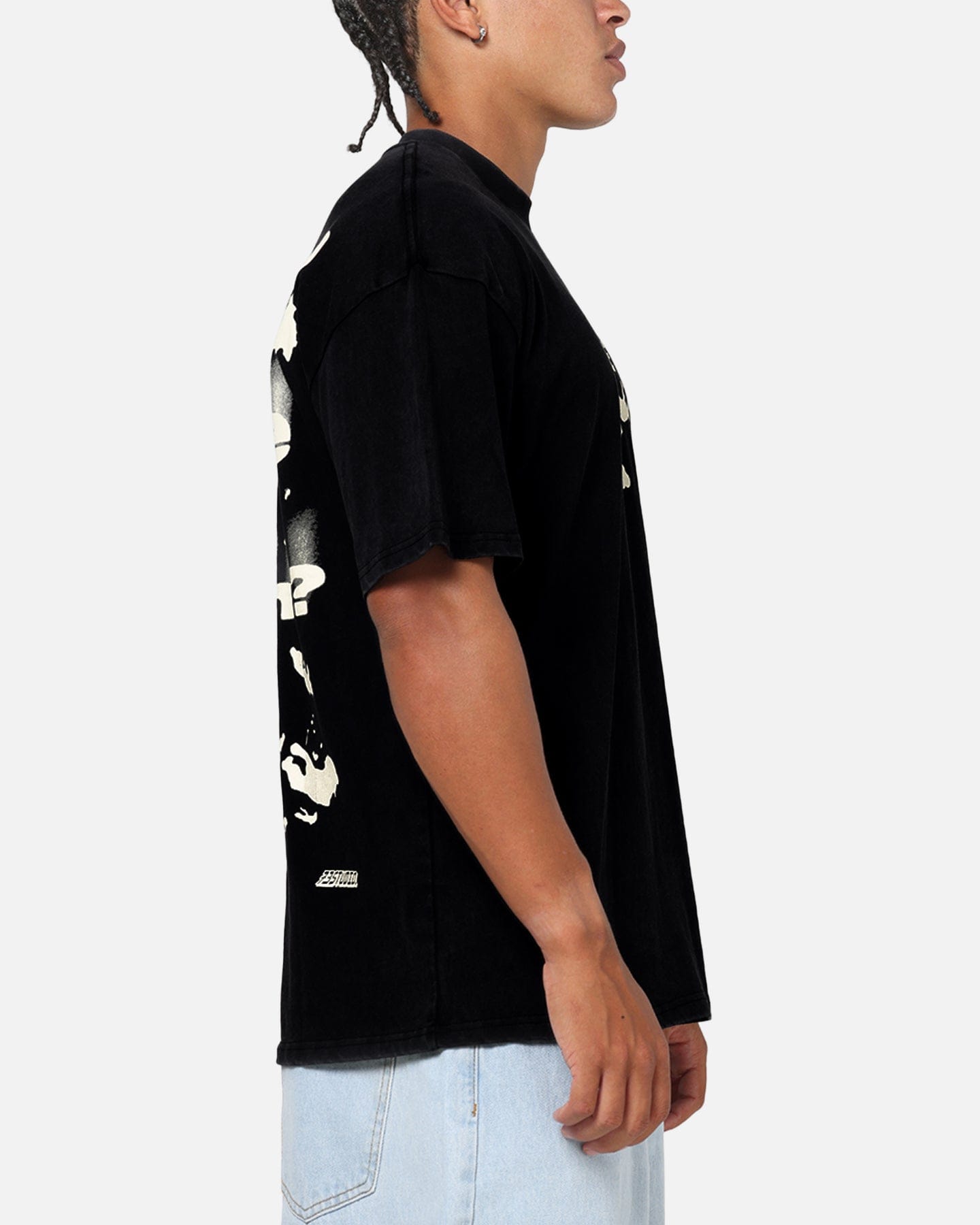 73studio x Fortnite Where We Droppin T - Shirt Black Acidwash