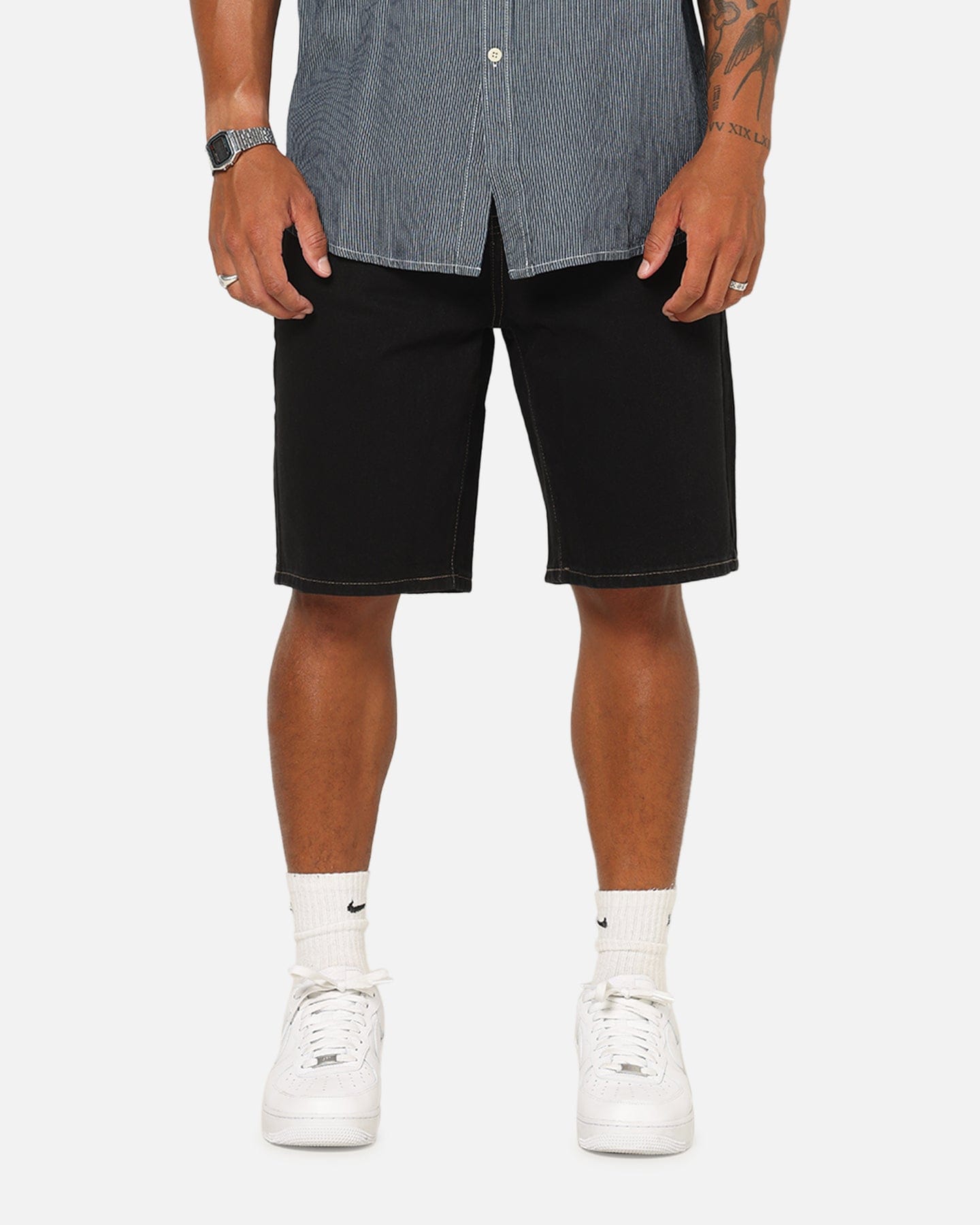 S Double Denim Standard Shorts Raw
